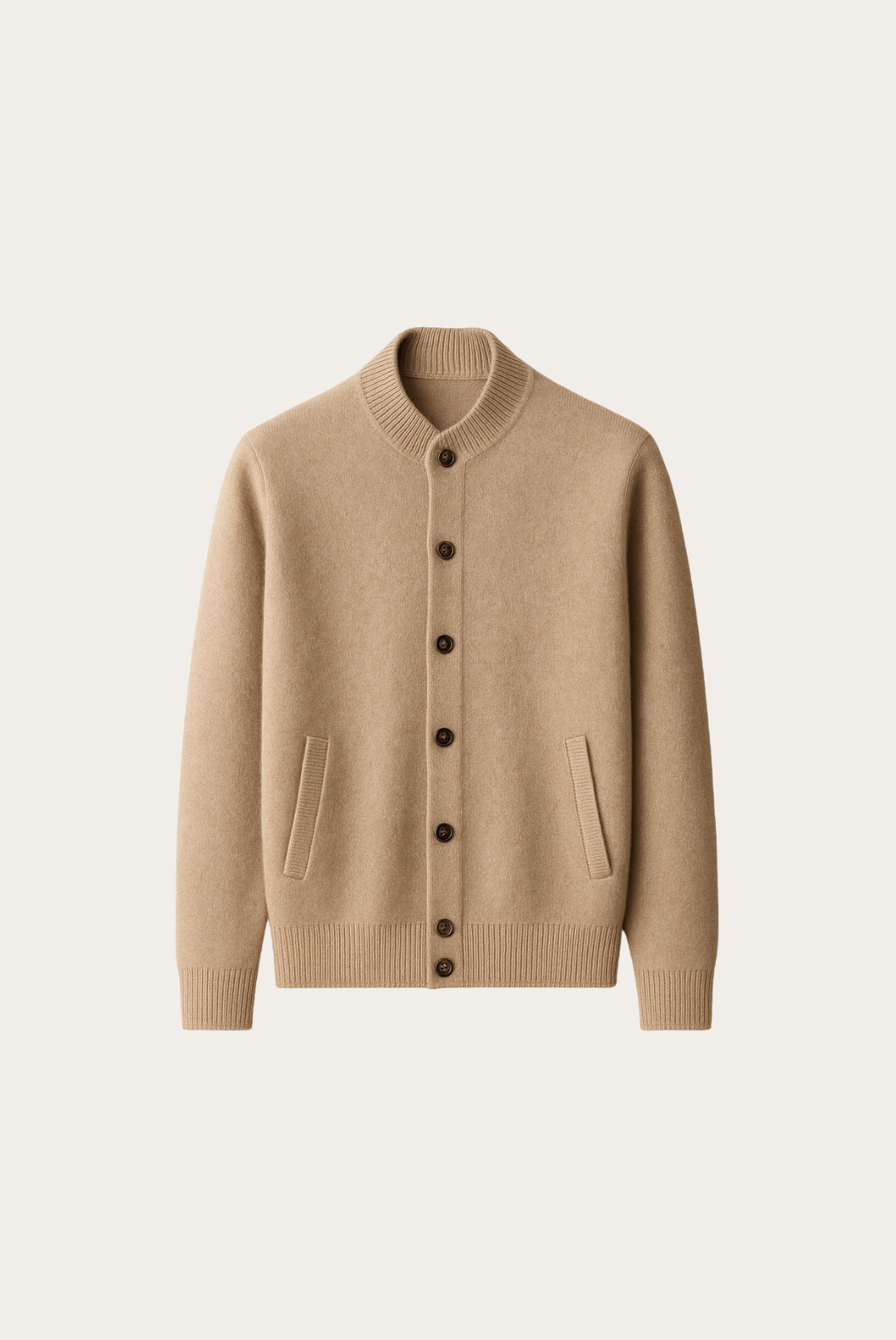 Camel Cashmere Cardigan