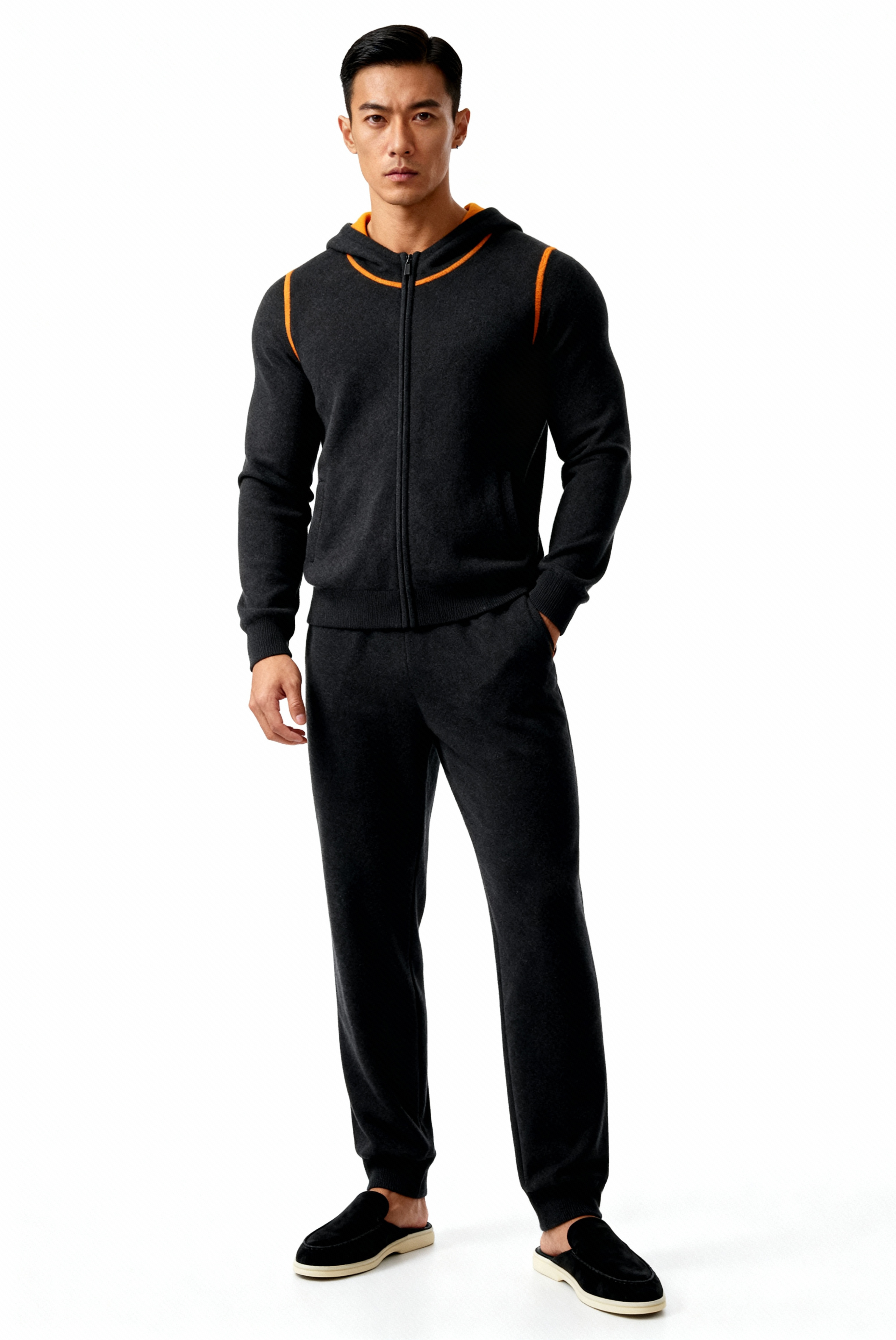 Charcoal Dune Cashmere Set