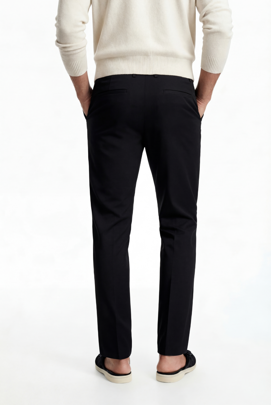Black Elastic Pantalon