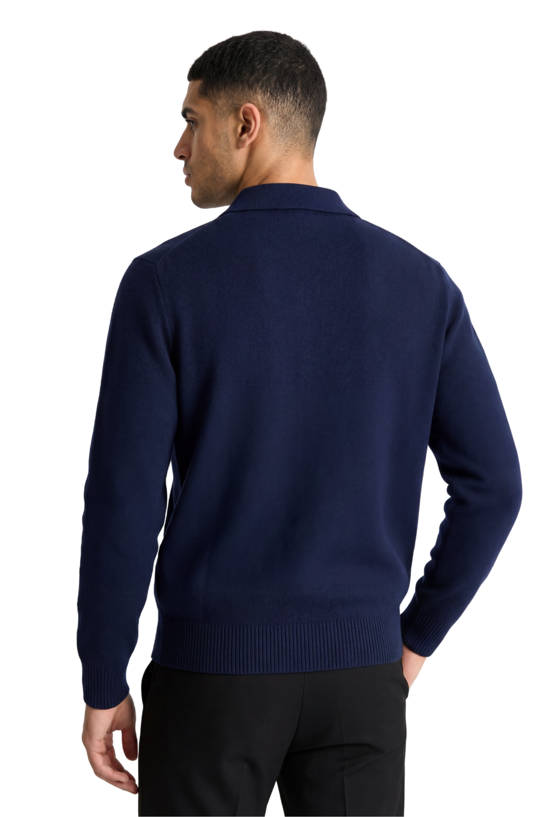 Navy Blue Polo Cardigan