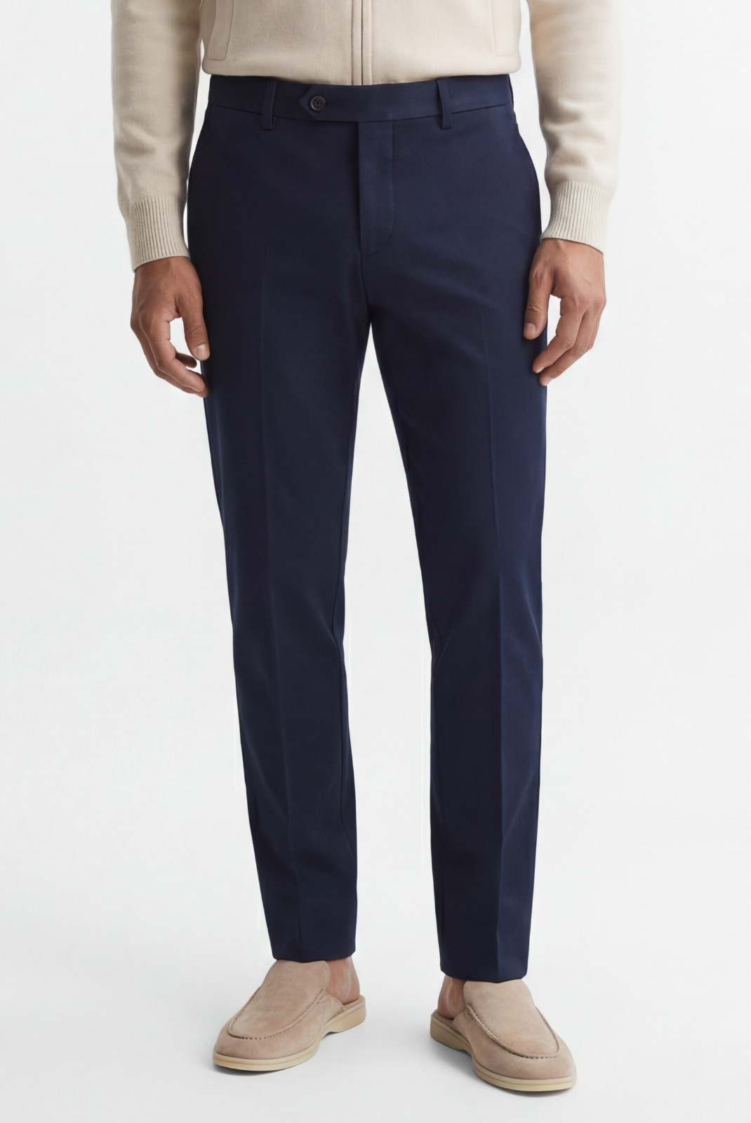 Dark Blue Elastic Pantalon