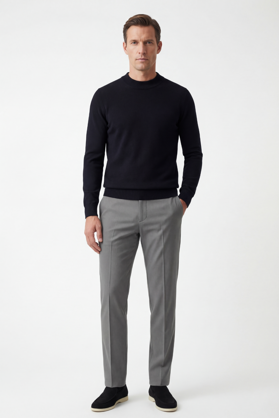 Black Cashmere Crewneck