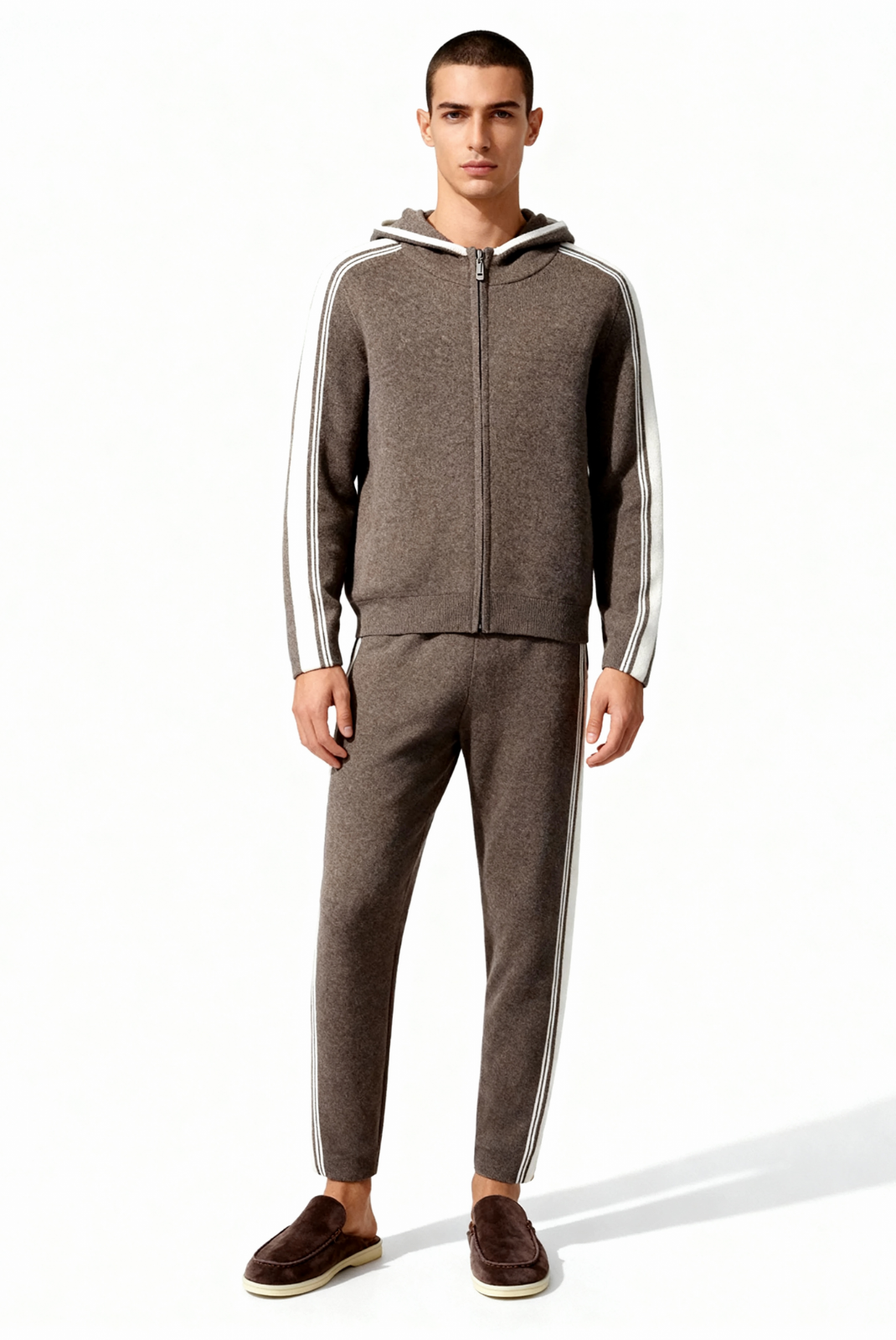 Dark Mocha Merino Wool Tracksuit