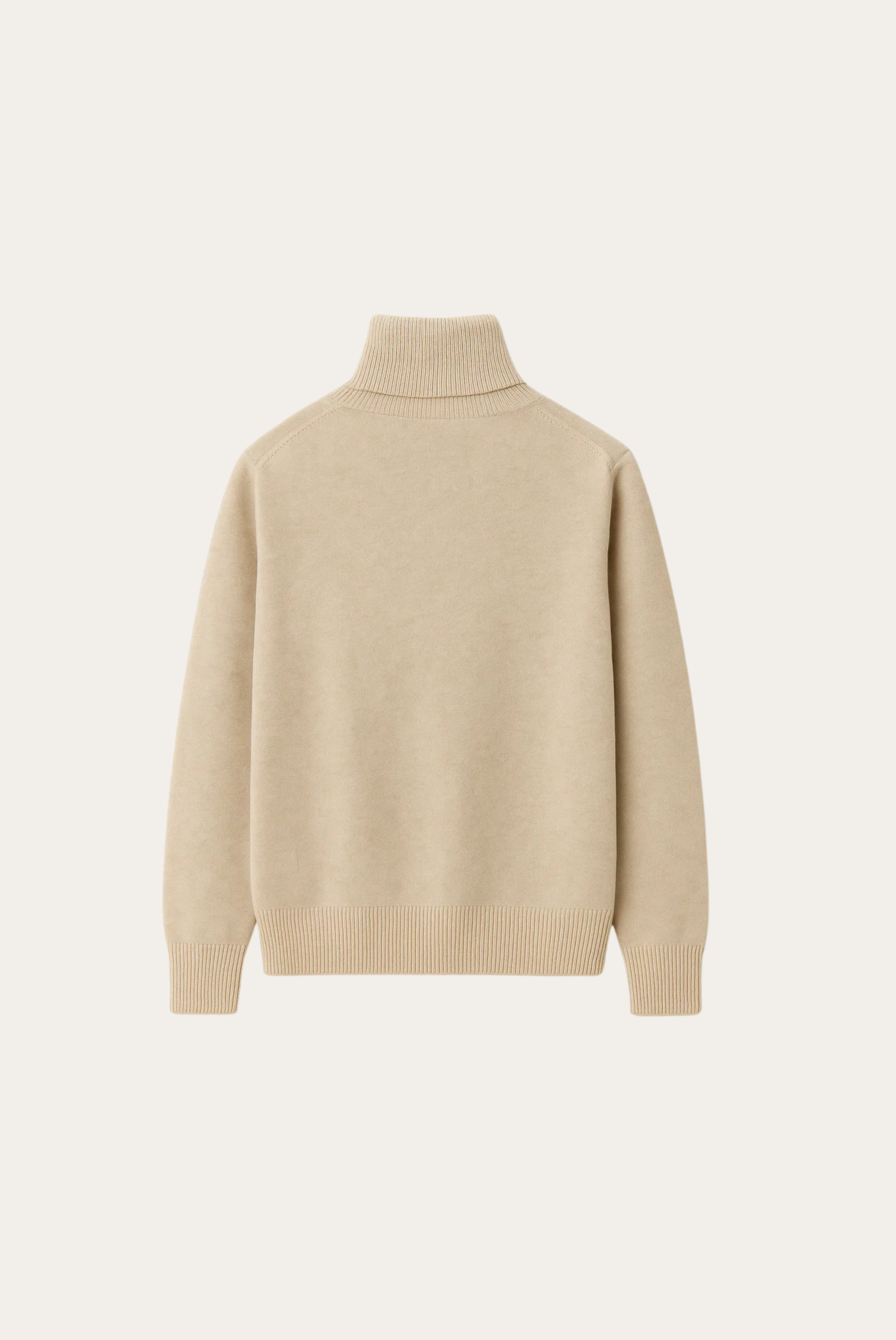 Beige Cashmere Turtleneck