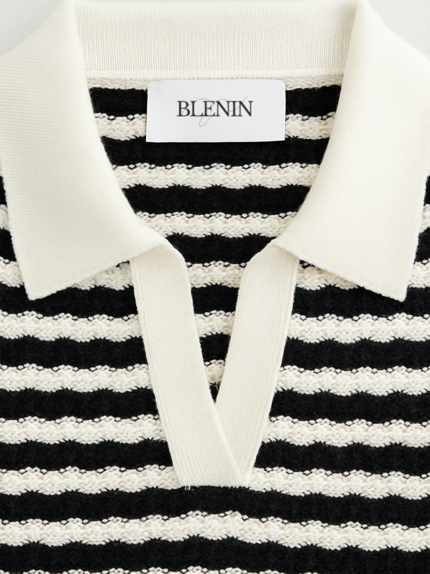 Moreno Soft Textured Striped 100% Cotton Polo T-Shirt