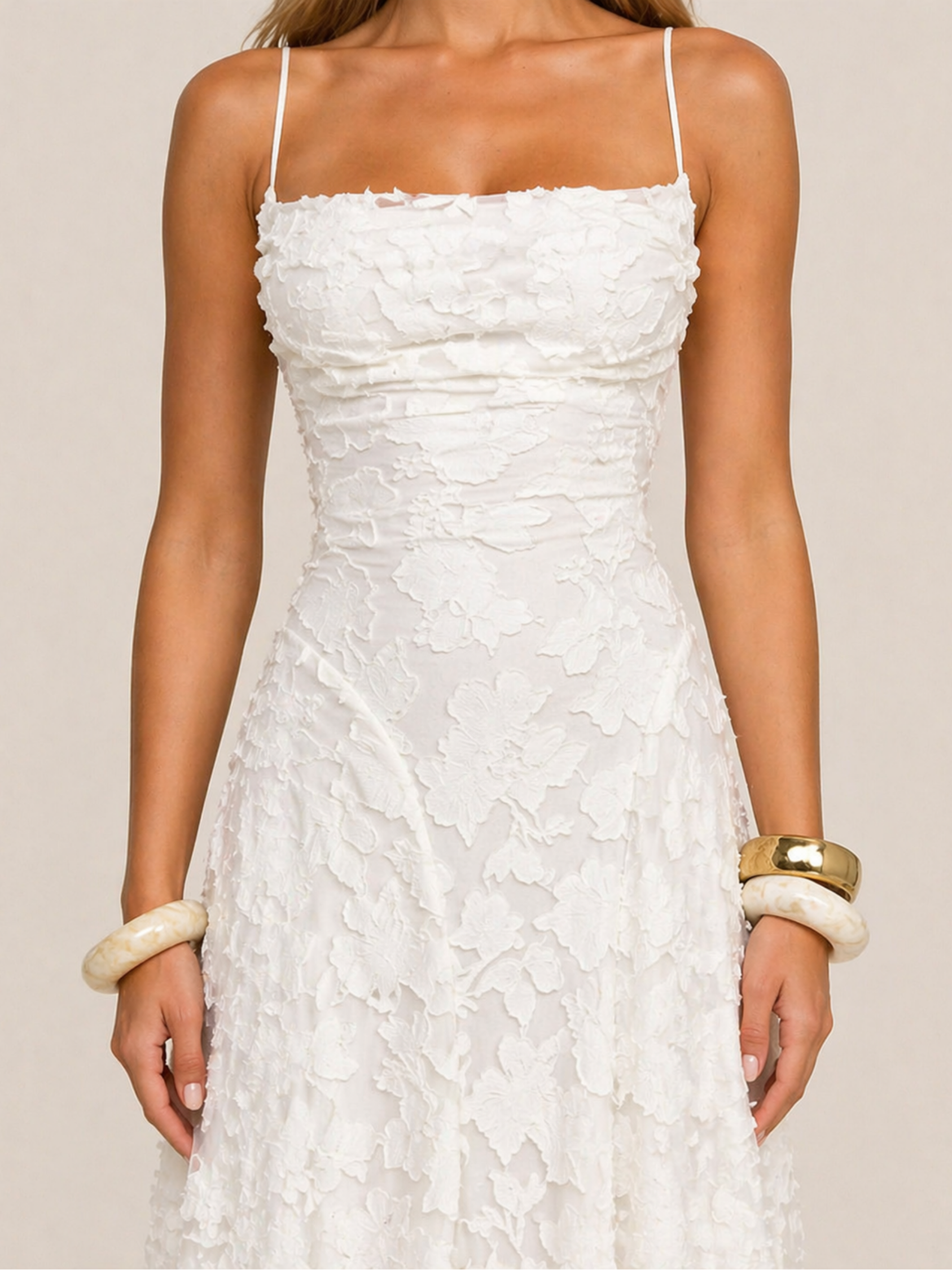 Moreno Blanche Lace Gown