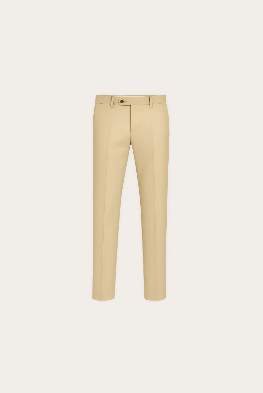 Beige Elastic Pantalon
