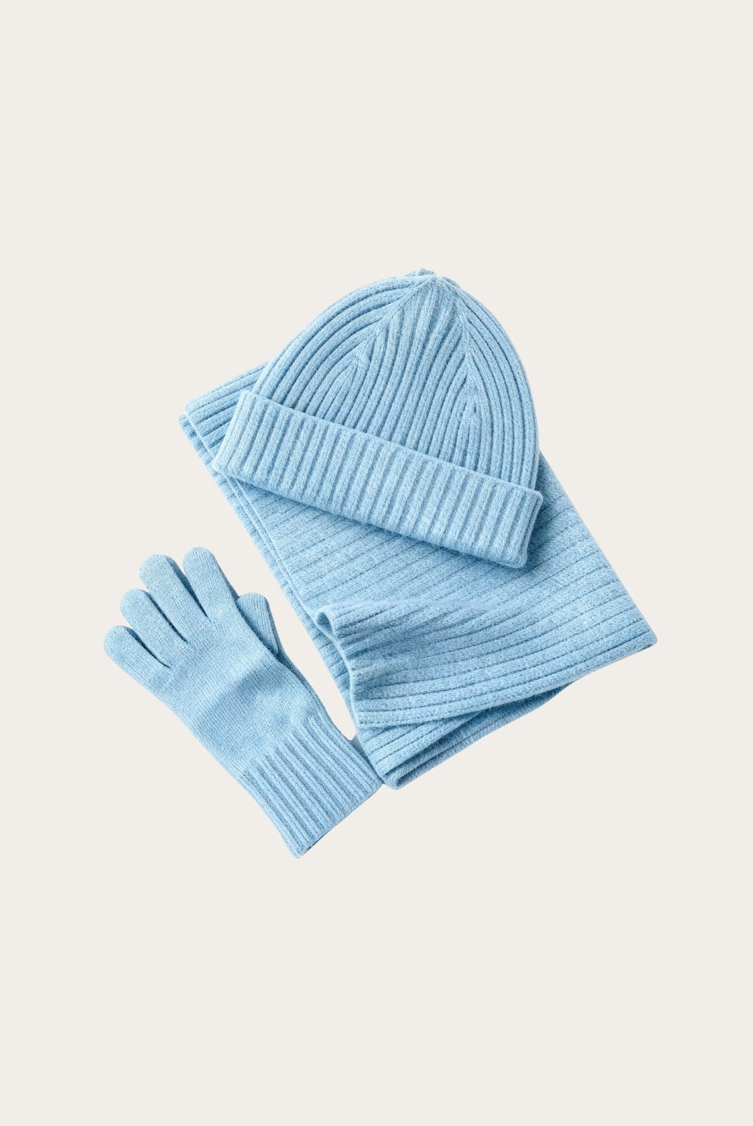 Light Blue Merino Wool Wintertime Essentials