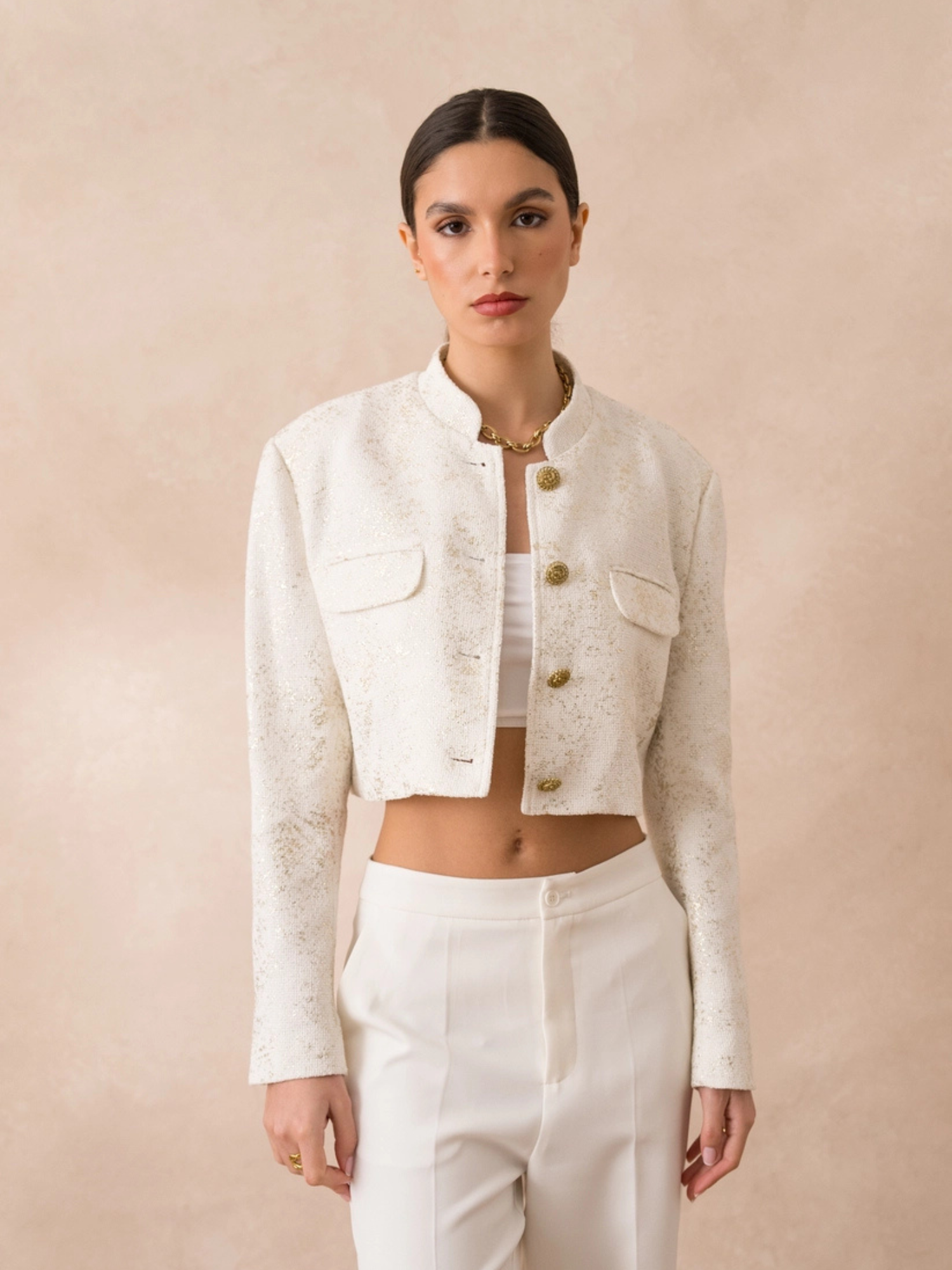 Moreno Ivory Tweed Jacket