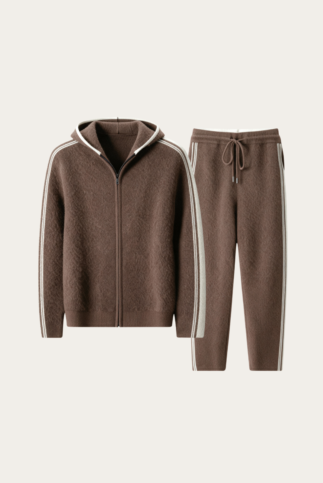 Dark Mocha Merino Wool Tracksuit