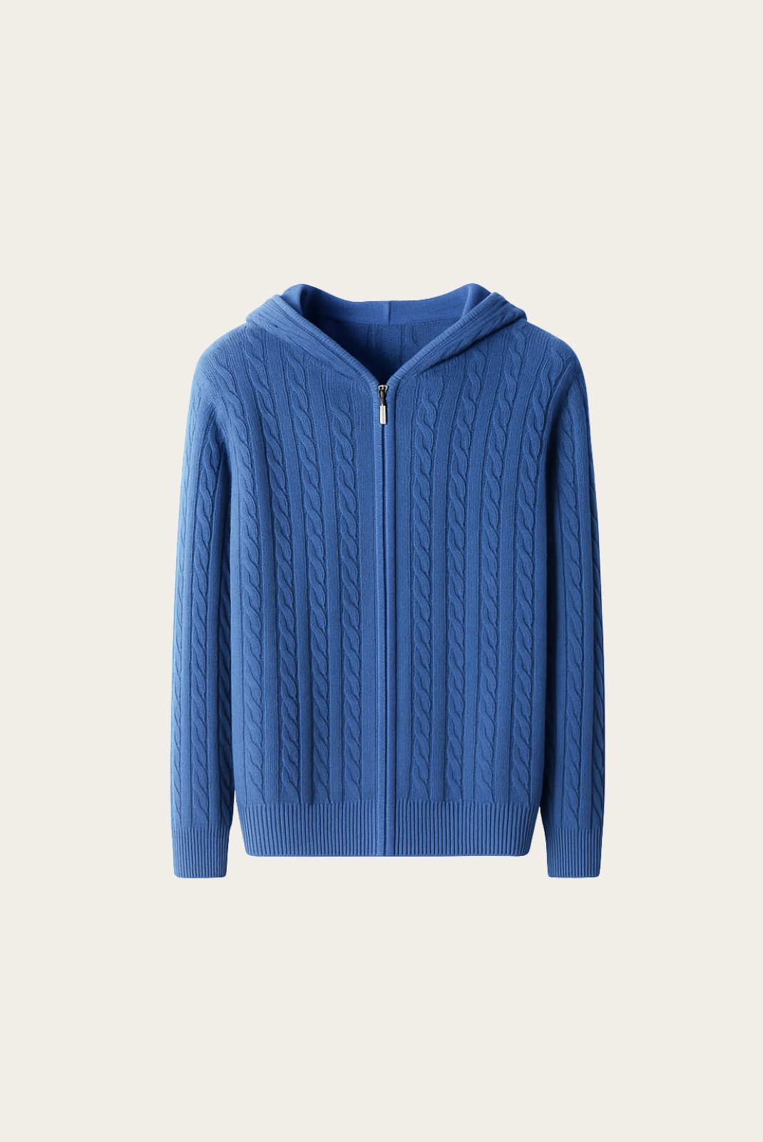 Blue Cashmere Zip Jacket