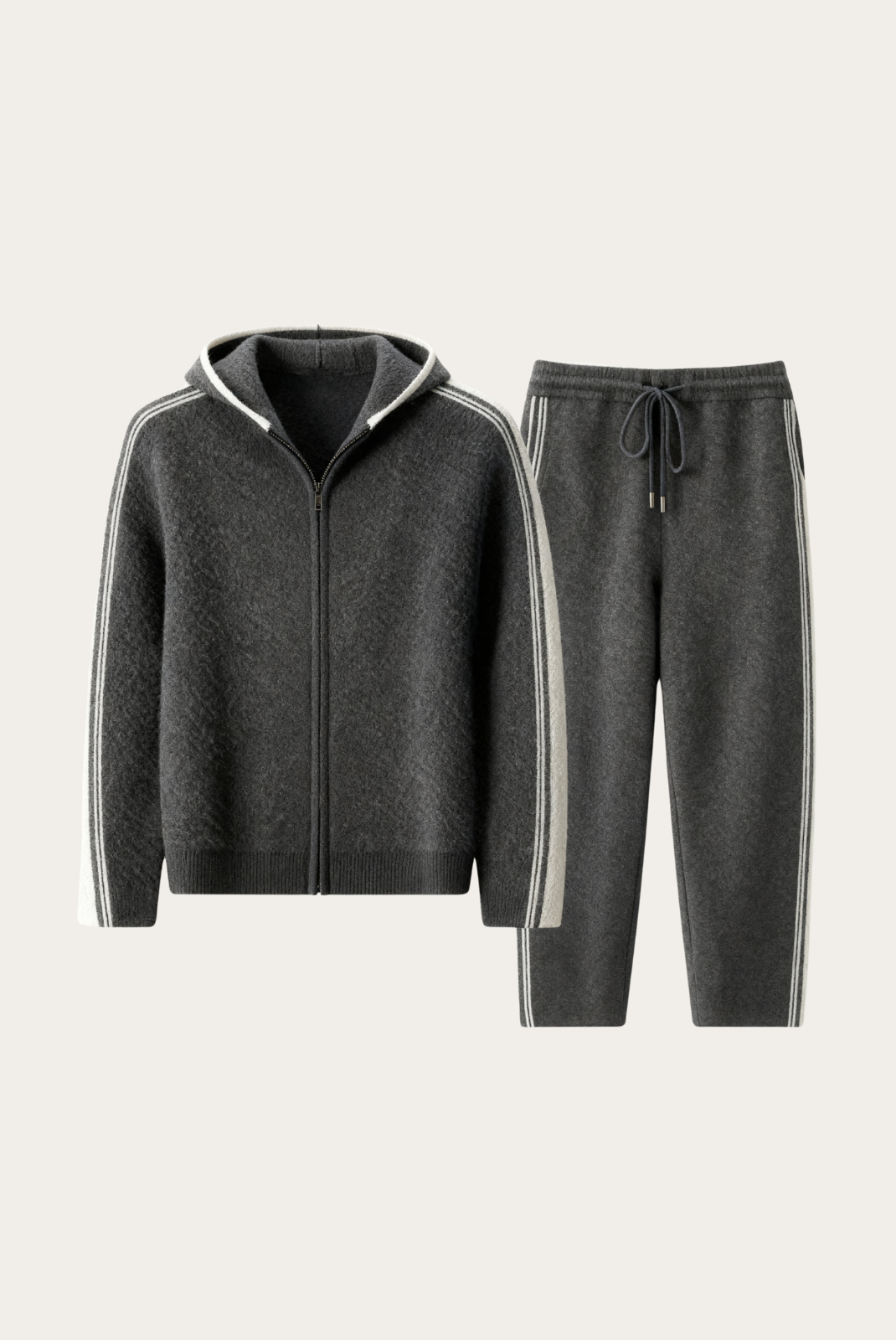 Dark Grey Merino Wool Tracksuit