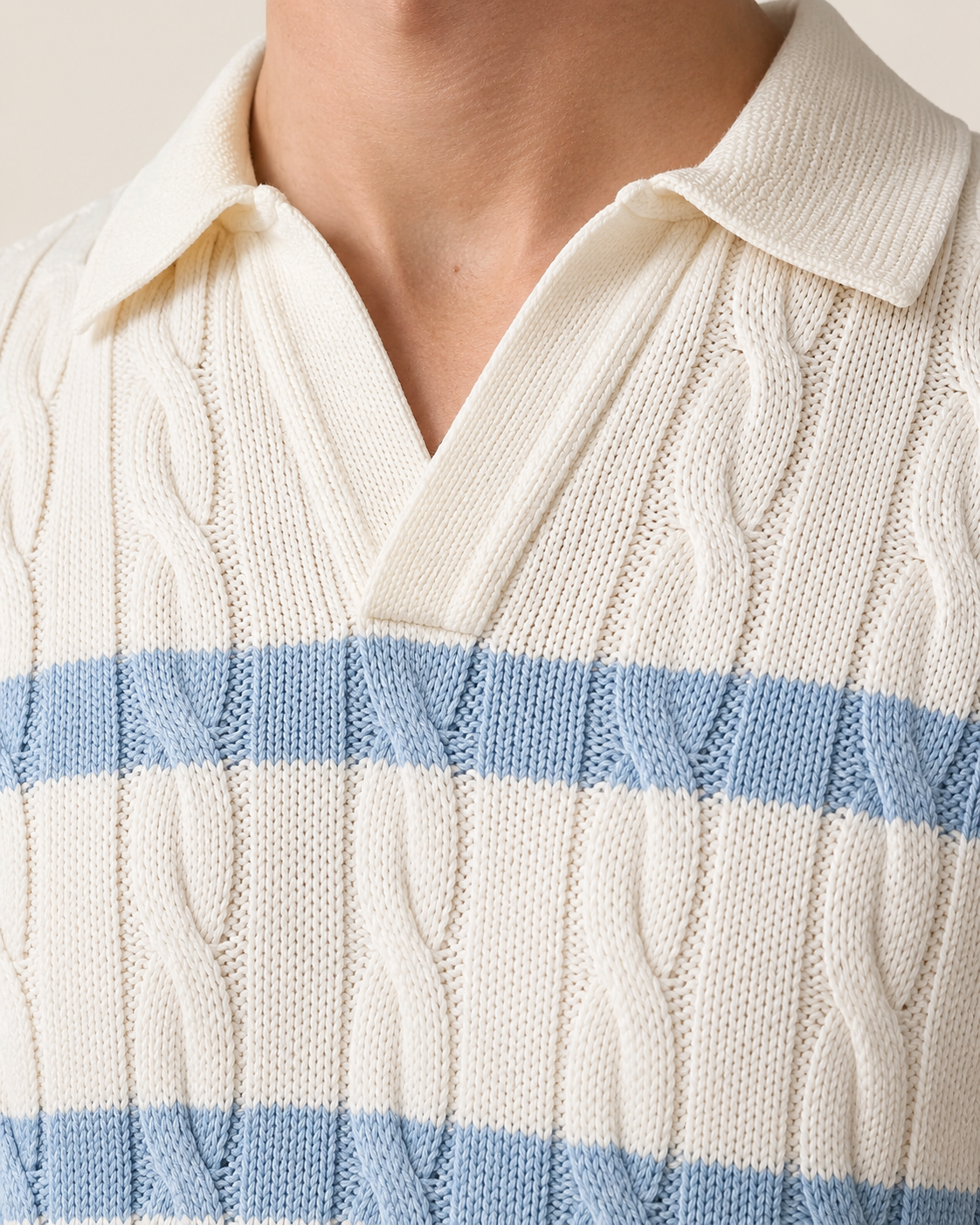 Ivory Riviera Knit Polo
