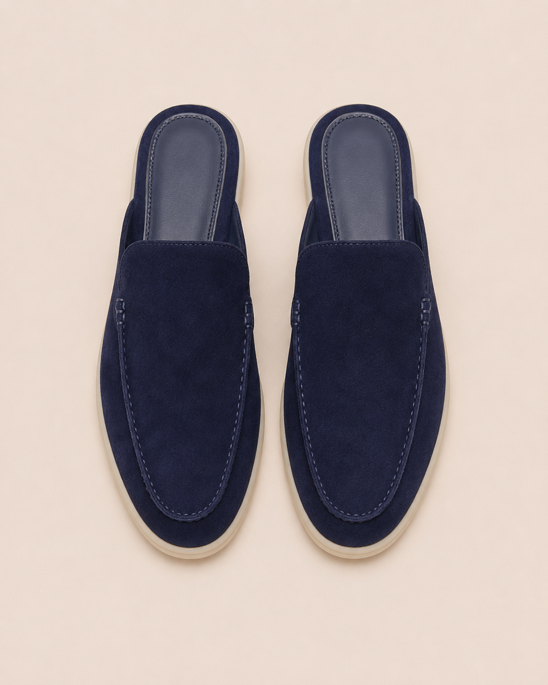 Bordeaux Moreno Mule Dark Blue