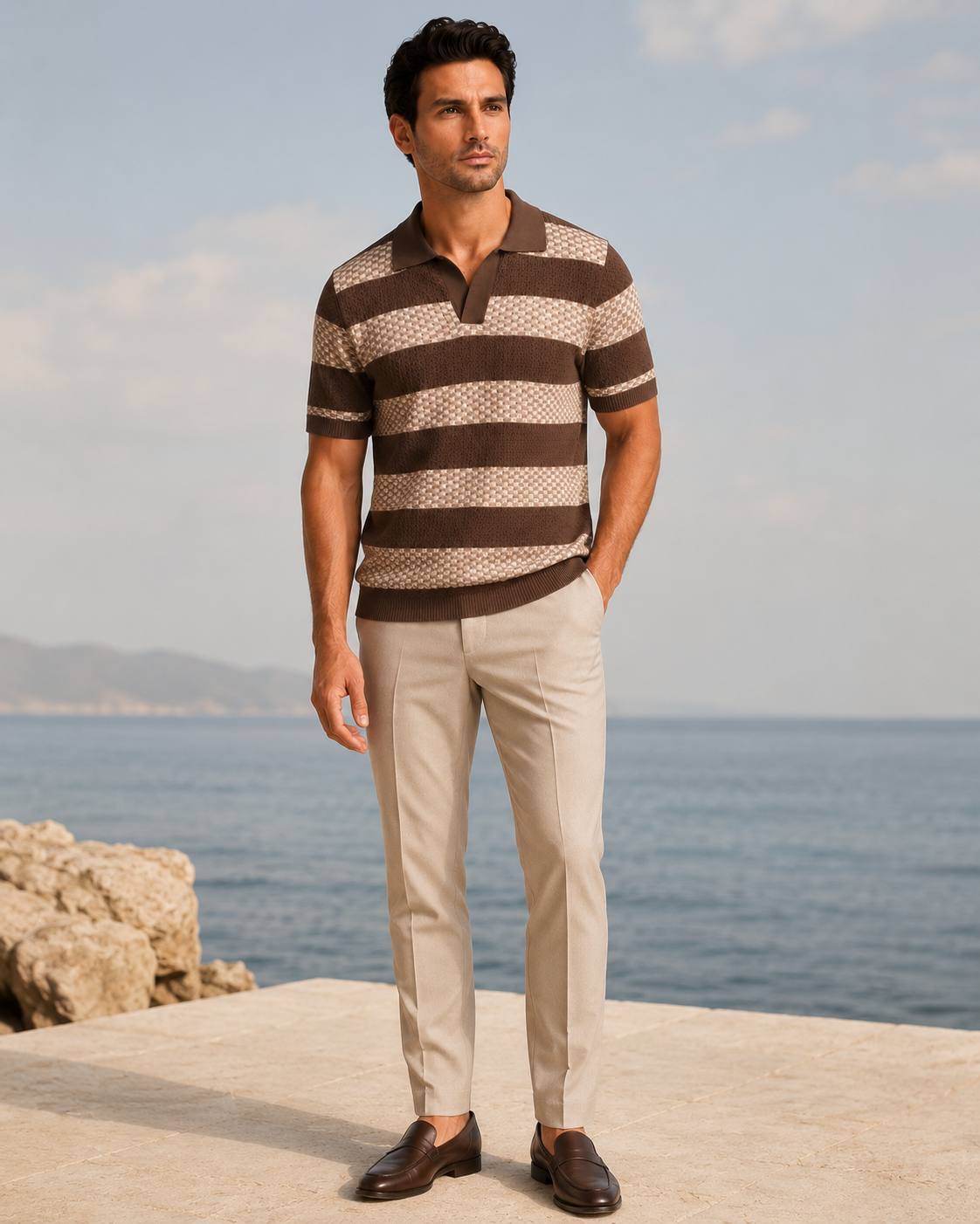 Sable Mistral Knit Polo