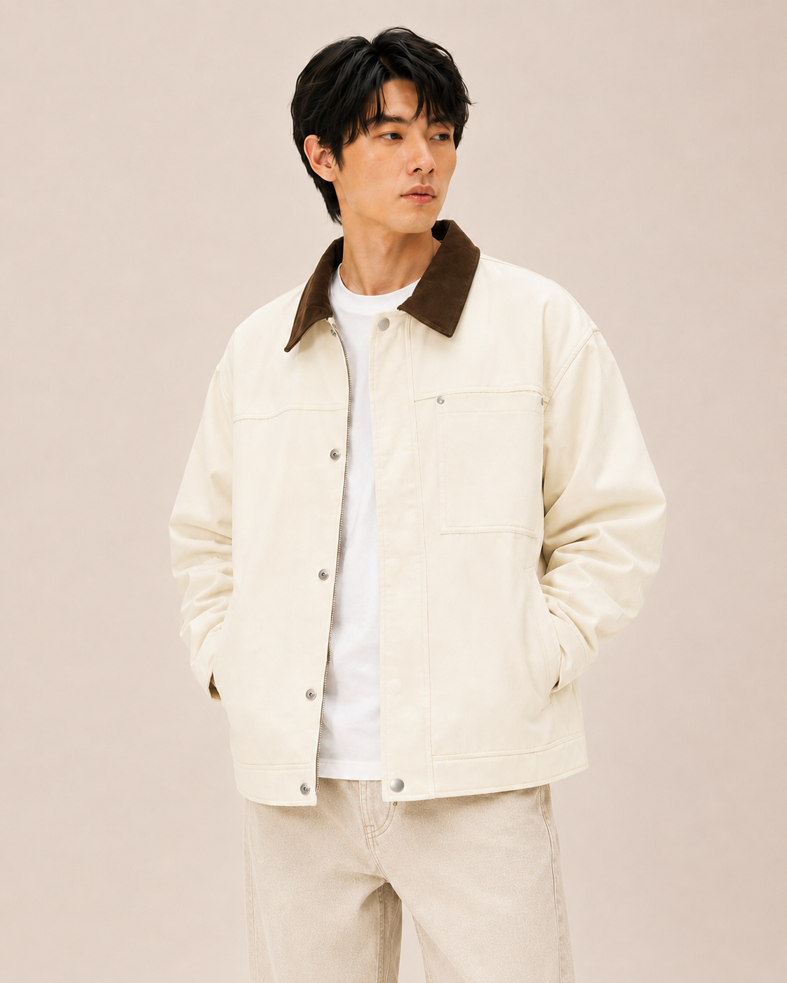 Cream Sable Workwear Jacket