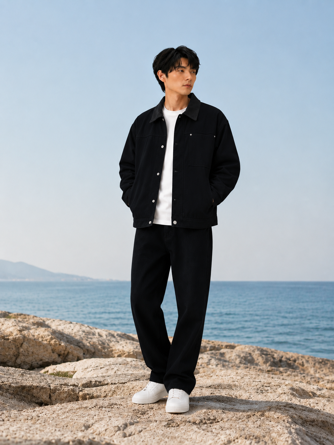Black Nocturne Workwear Jacket