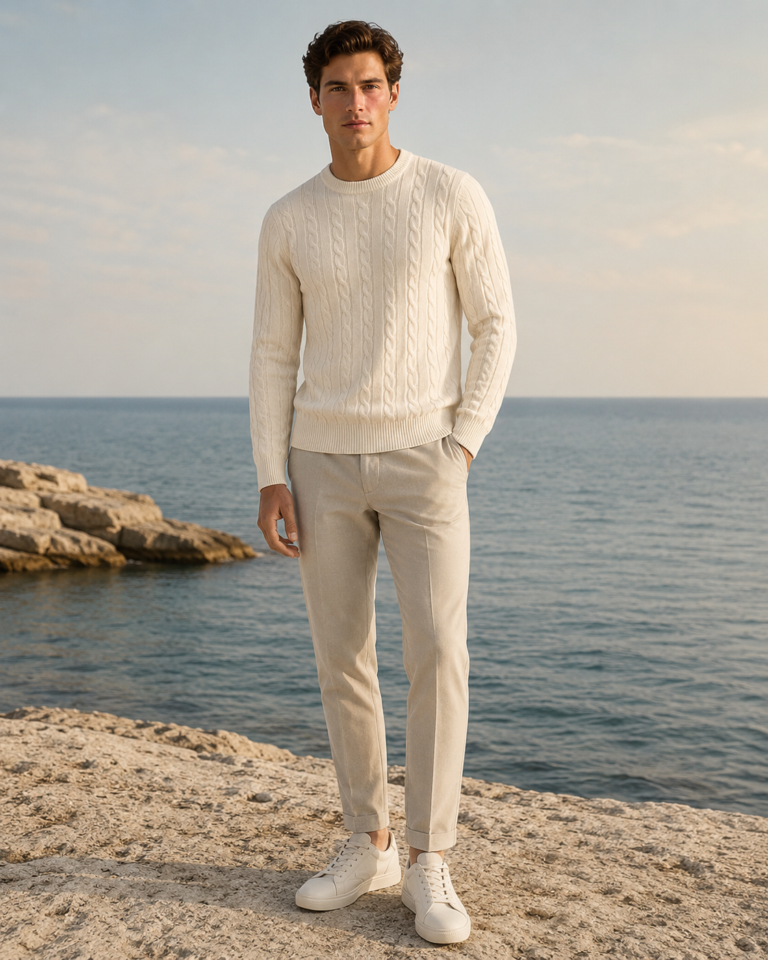 Ivory Tresse Crewneck