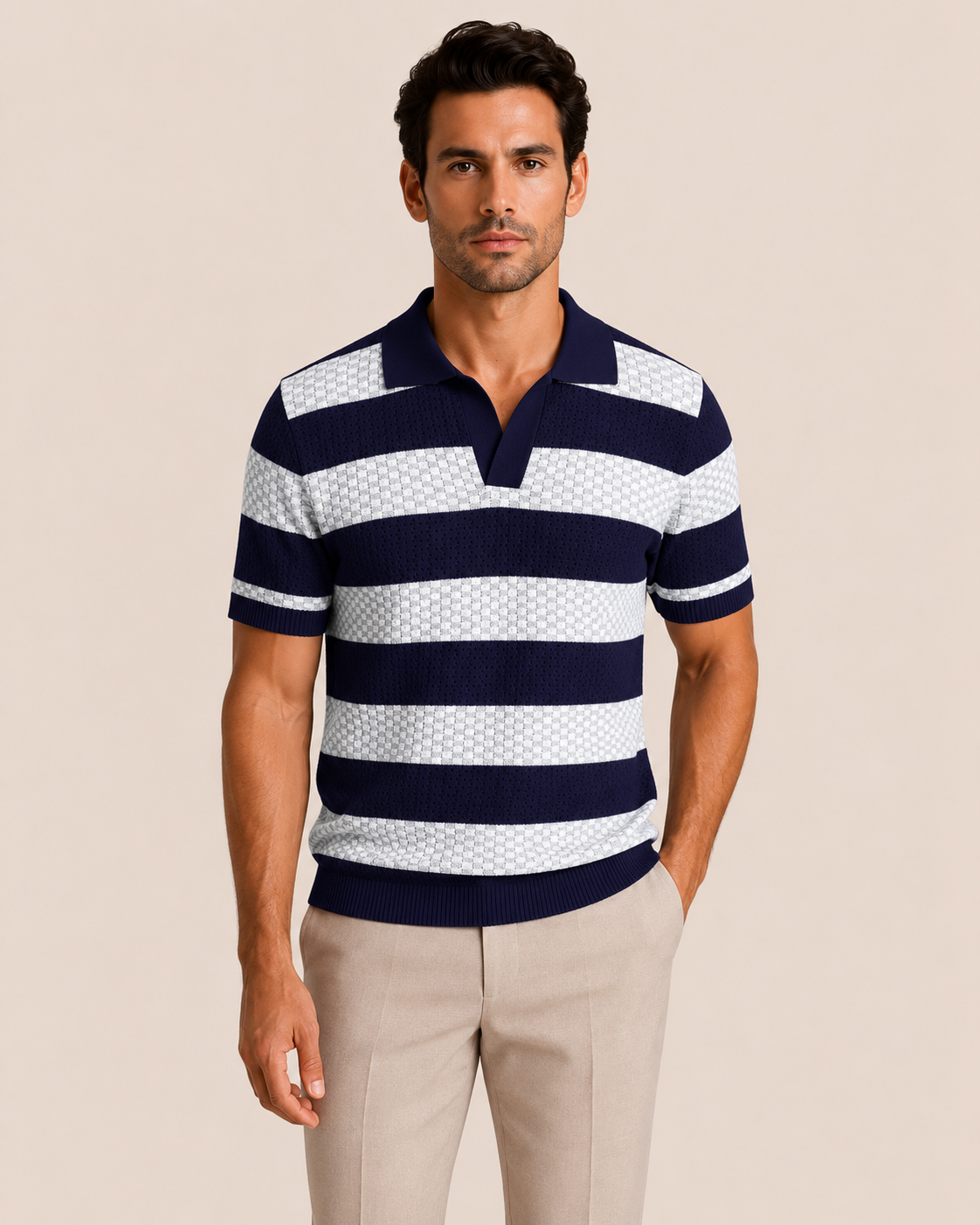 Navy Mistral Knit Polo