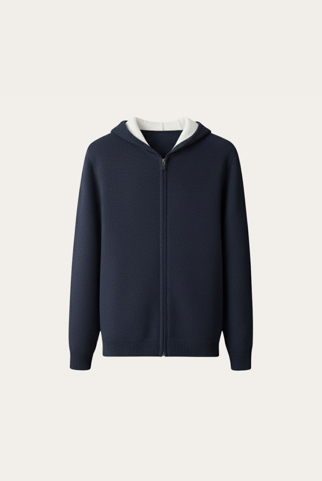 Navy Blue Cashmere Drape Cardigan