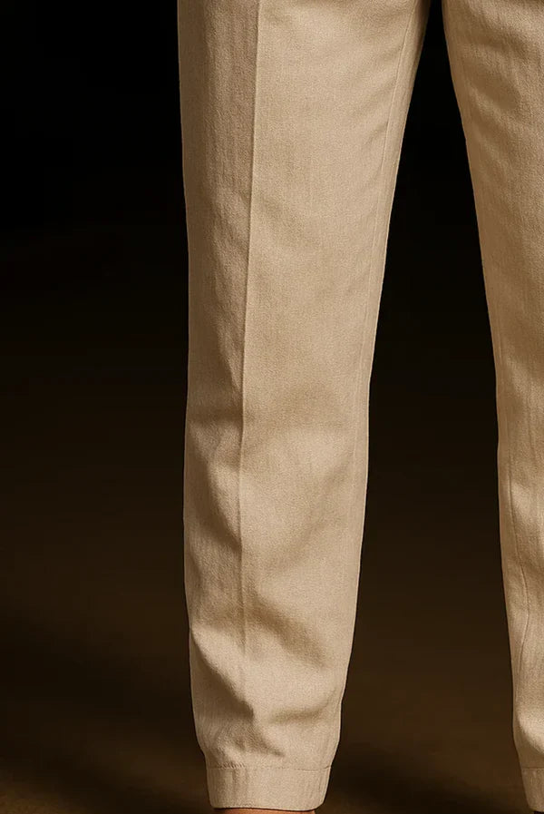 Oatmeal Linen Trouser