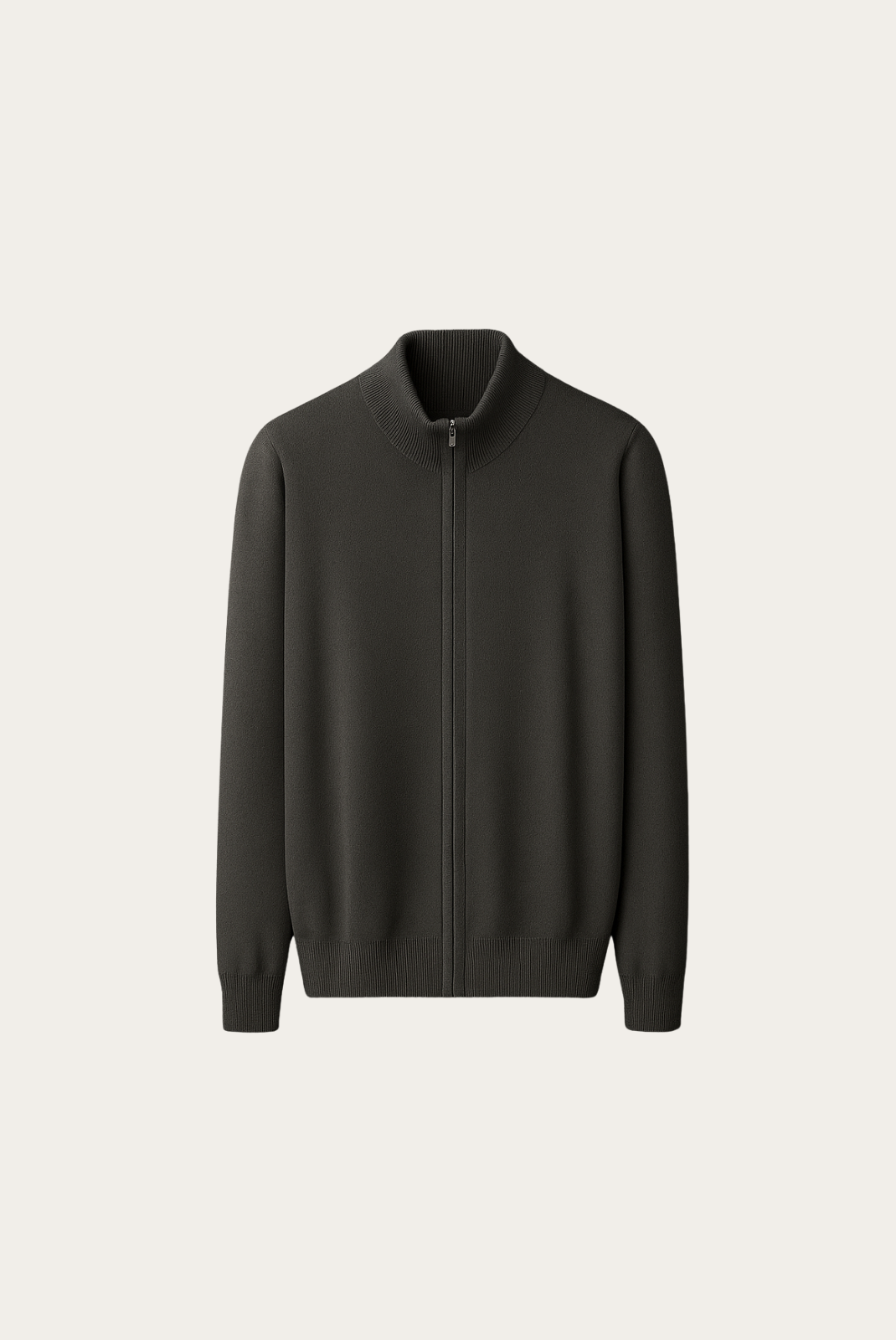 Grey Inside-Out Cashmere Cardigan