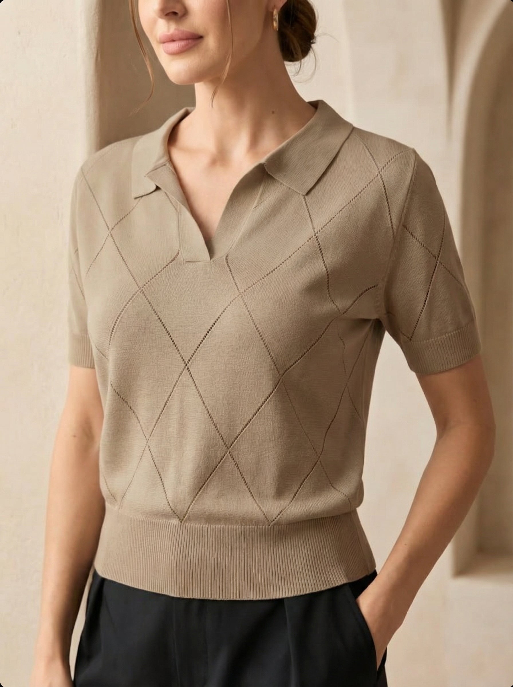 Casual Squared Elegant Women T-Shirt