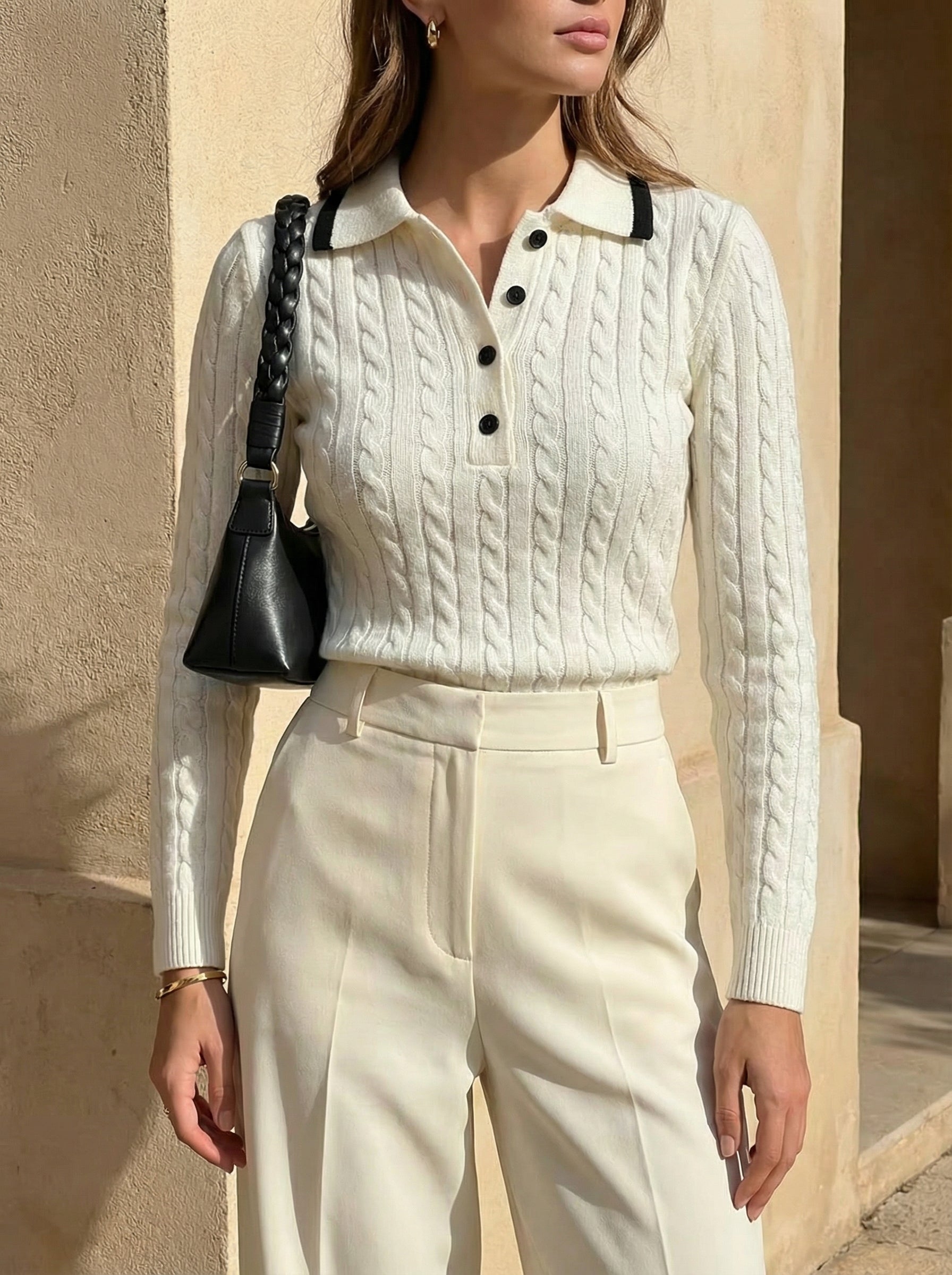 NEW Old Money Classy Button Knitted Polo T-Shirt