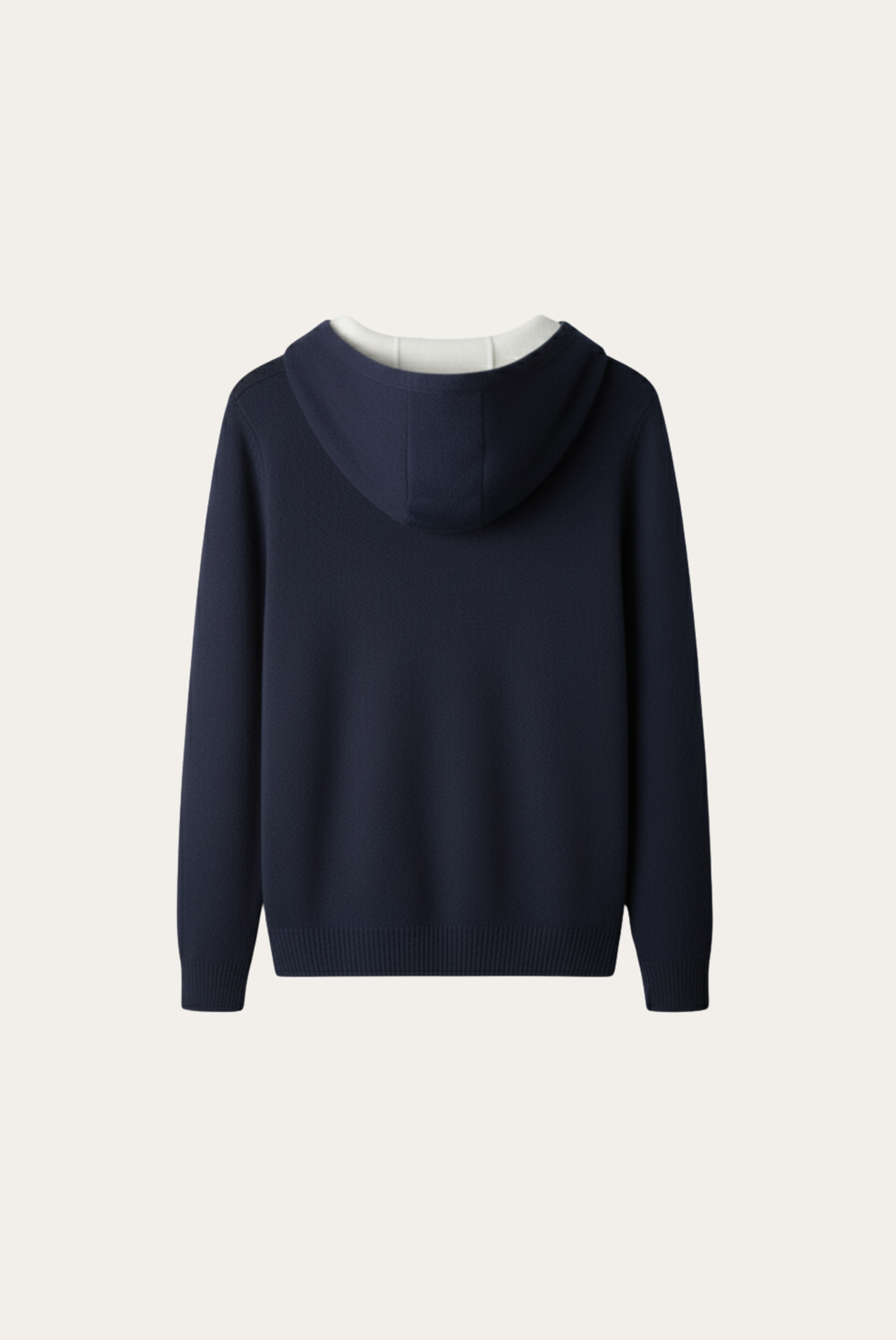 Navy Blue Cashmere Drape Cardigan