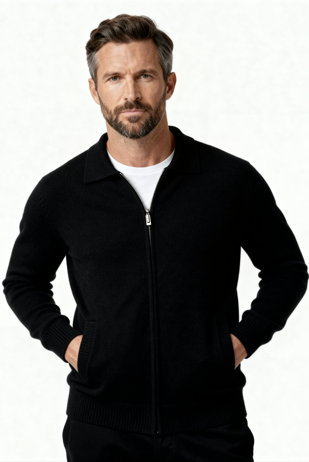Black Polo Cardigan