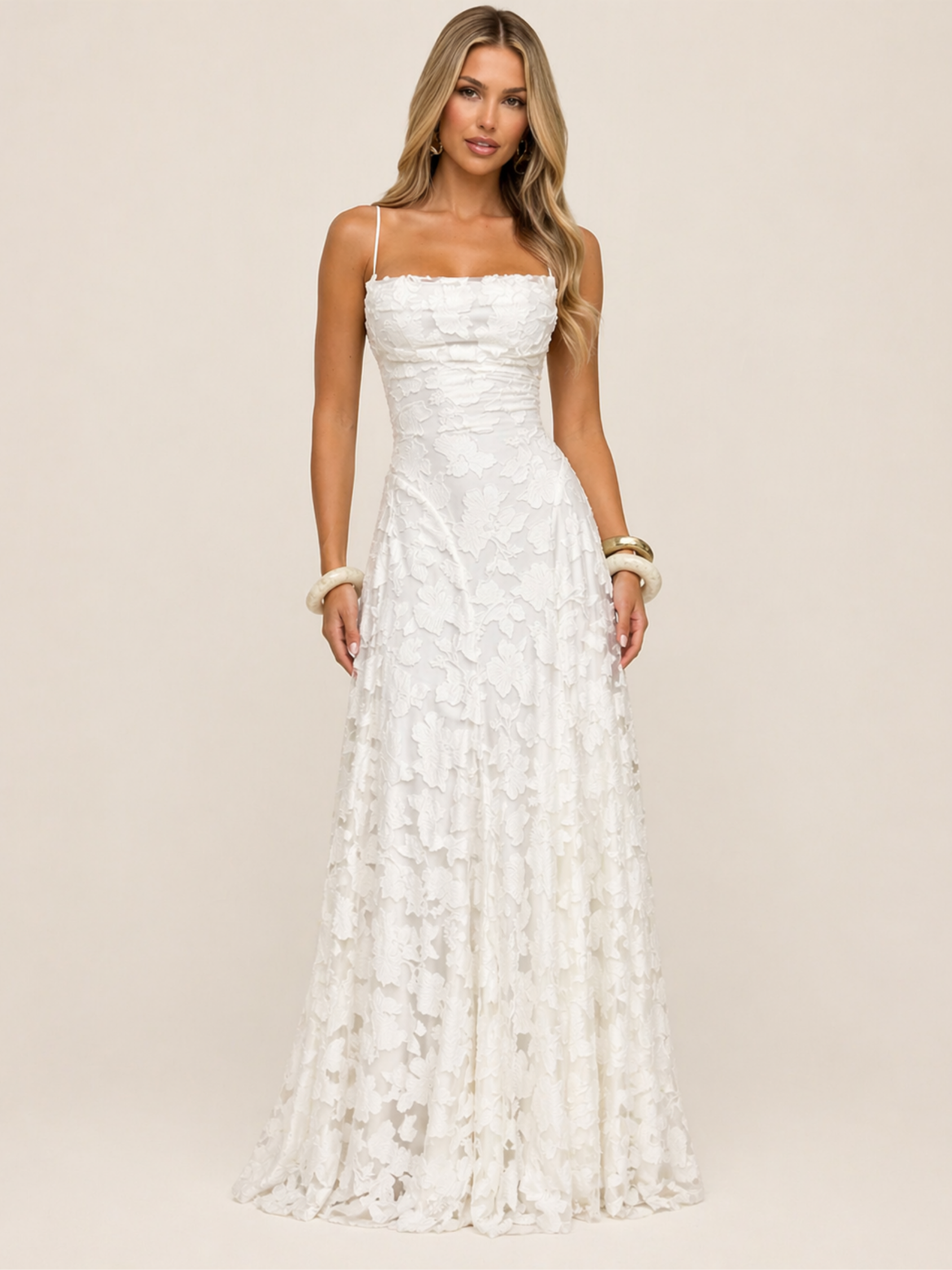 Moreno Blanche Lace Gown
