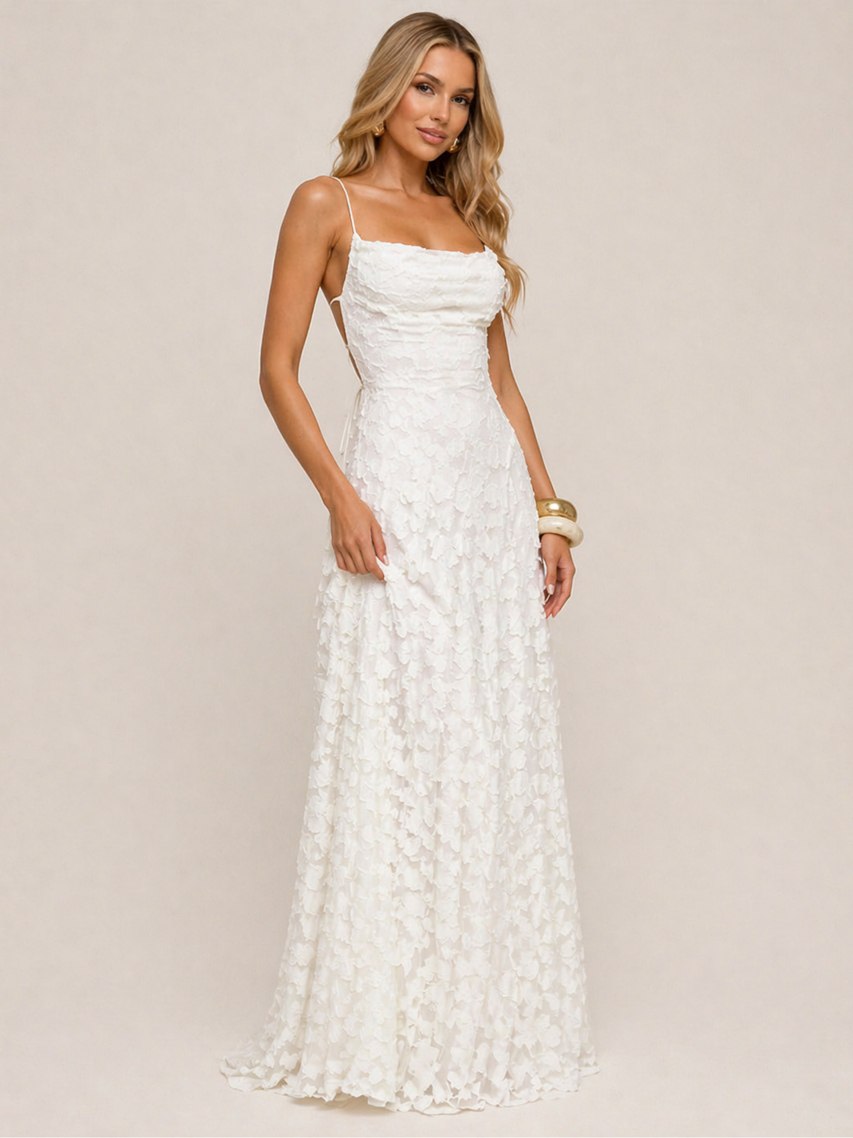 Moreno Blanche Lace Gown