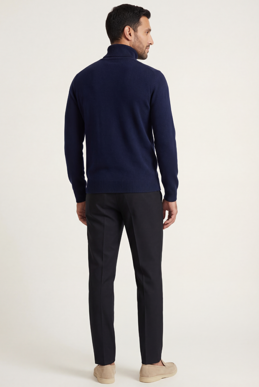 Navy Blue Cashmere Turtleneck