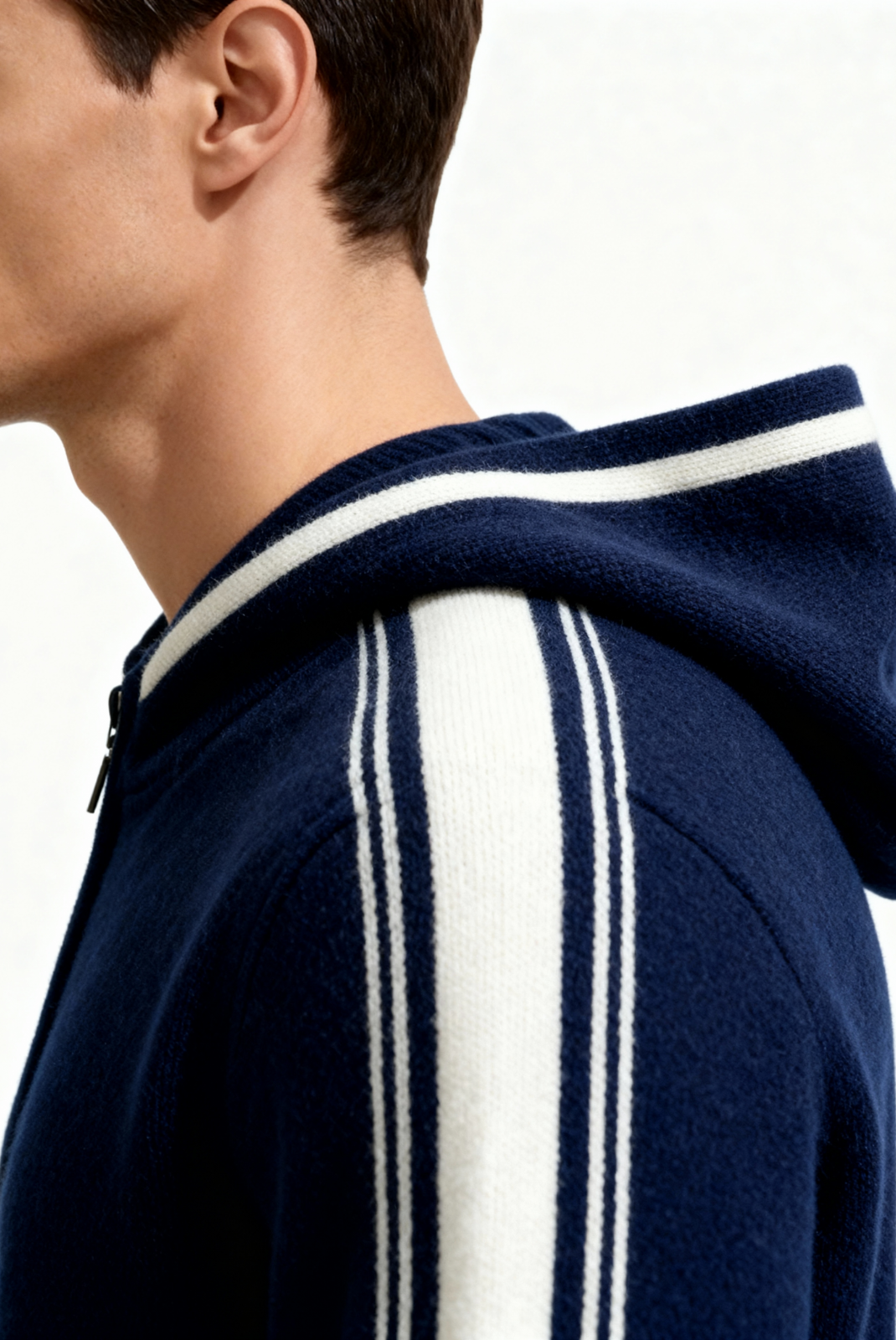 Navy Blue Merino Wool Tracksuit
