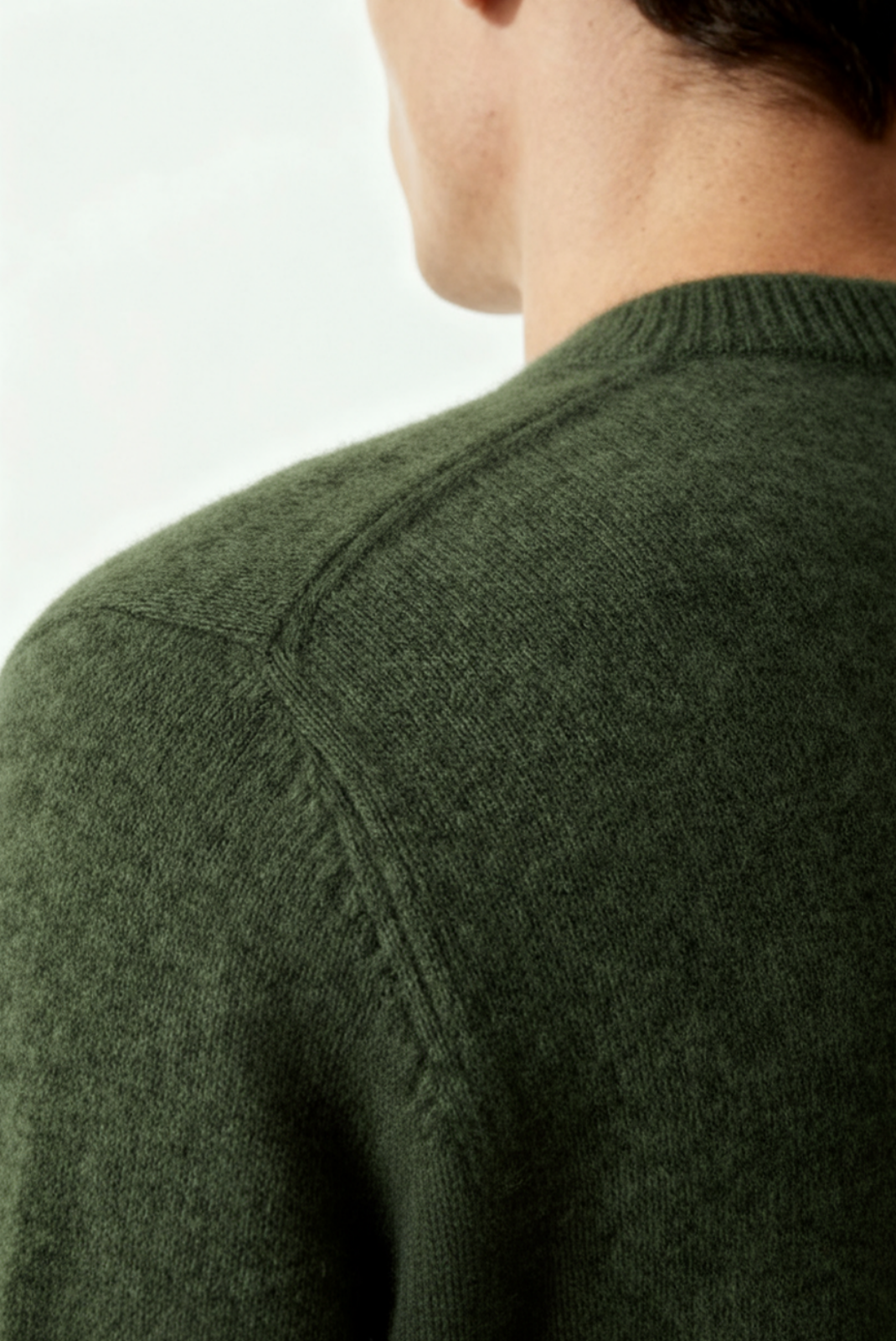 Army Green Cashmere Crewneck
