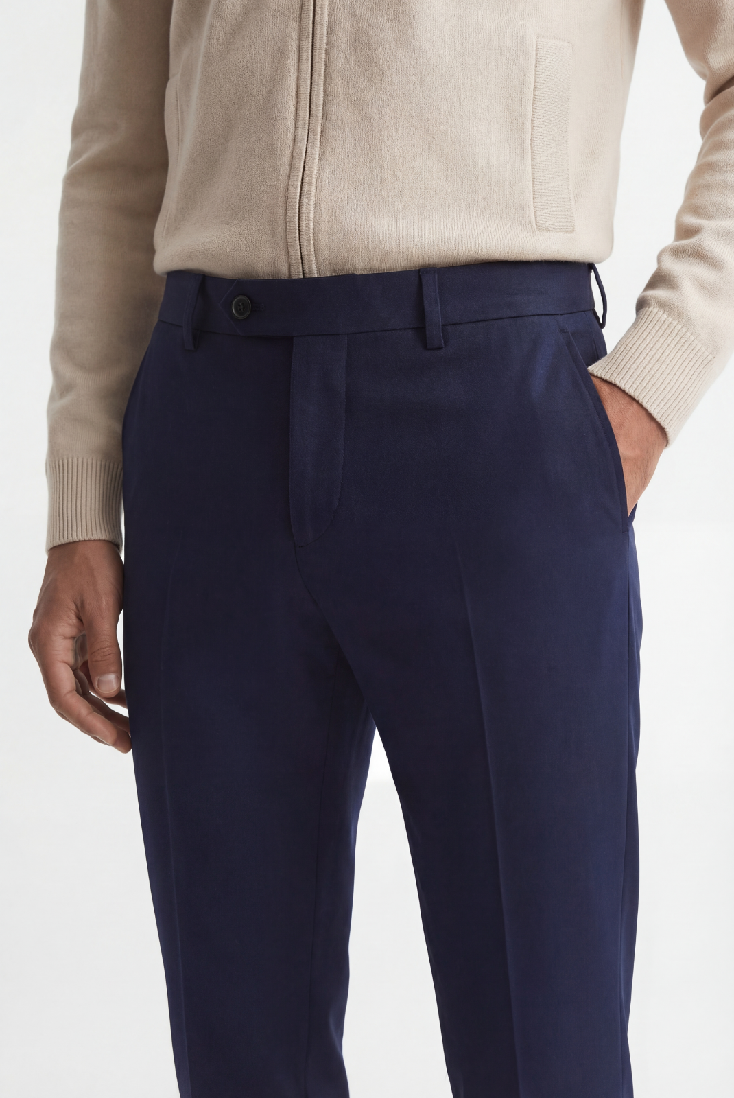 Dark Blue Elastic Pantalon