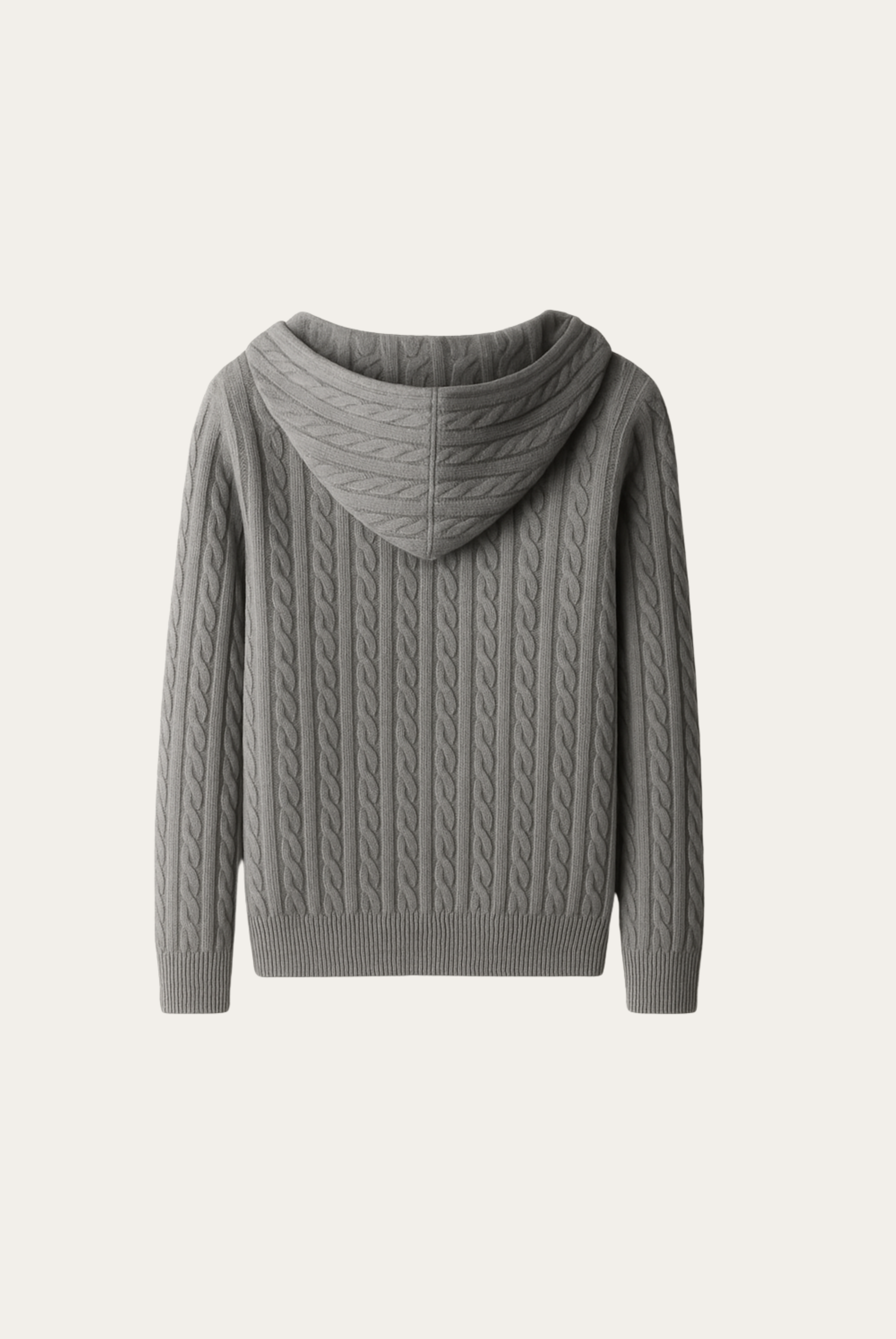 Grey Cashmere Zip Jacket