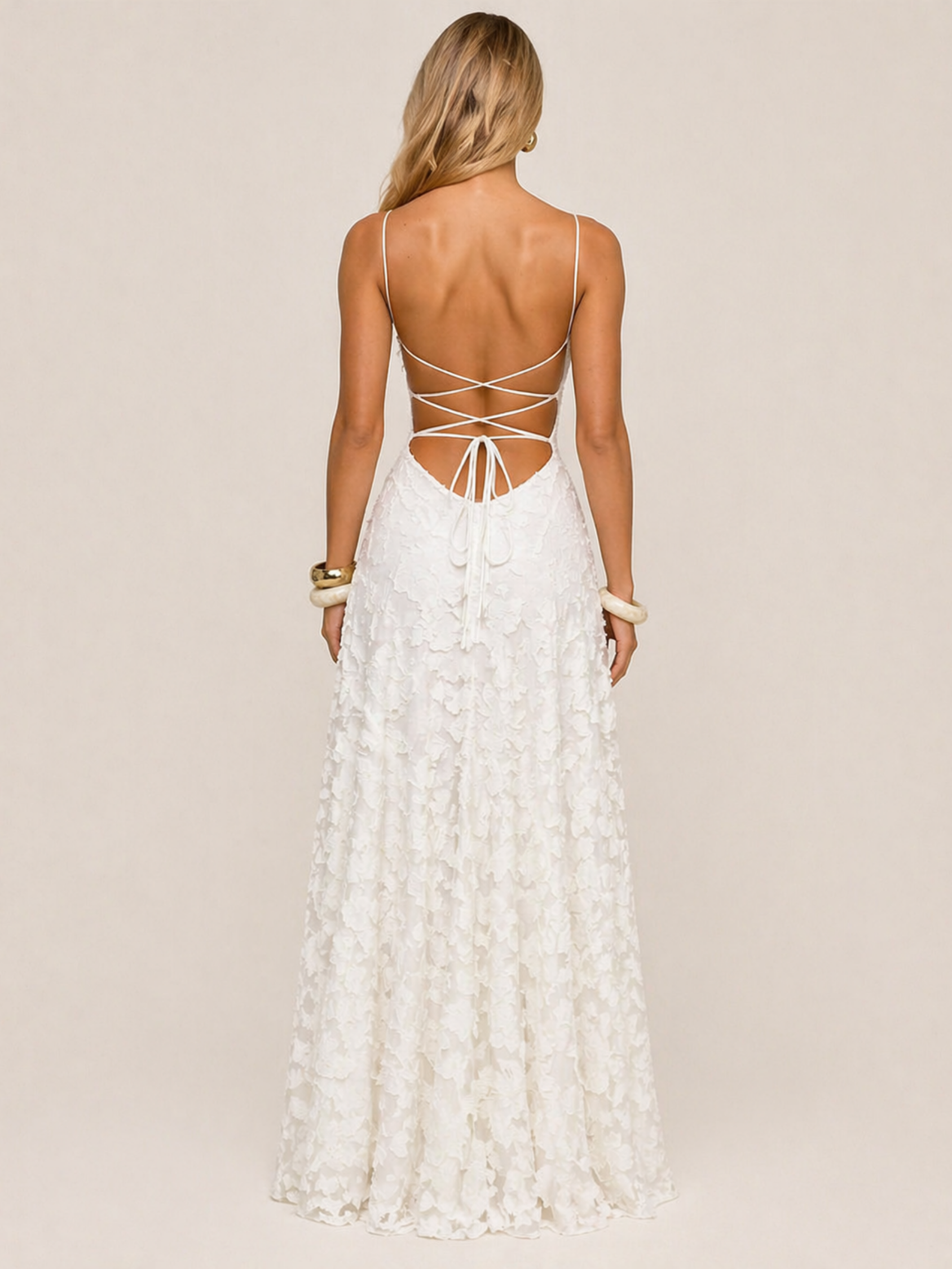 Moreno Blanche Lace Gown