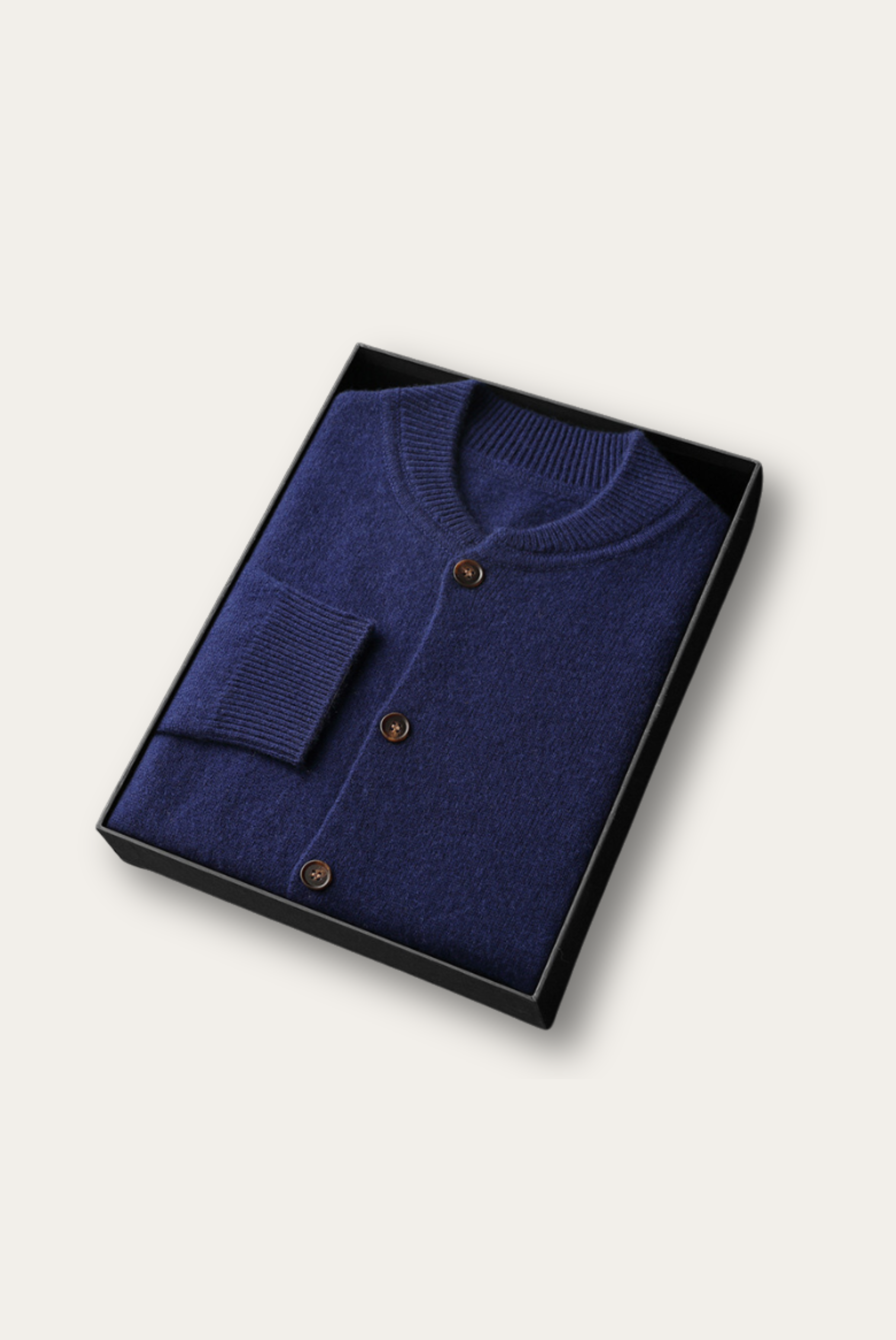 Navy Blue Cashmere Cardigan