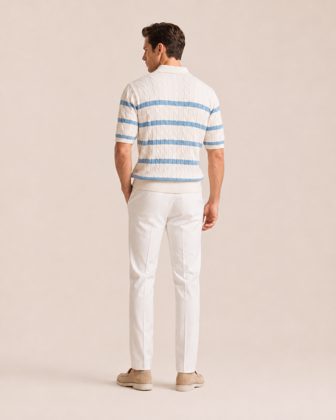 Ivory Riviera Knit Polo