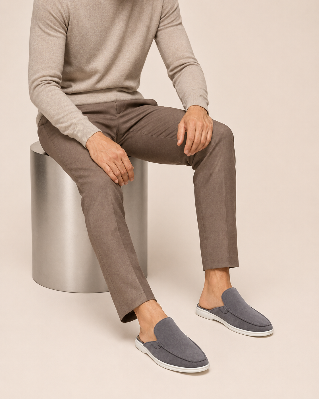 Bordeaux Moreno Mule Dark Grey