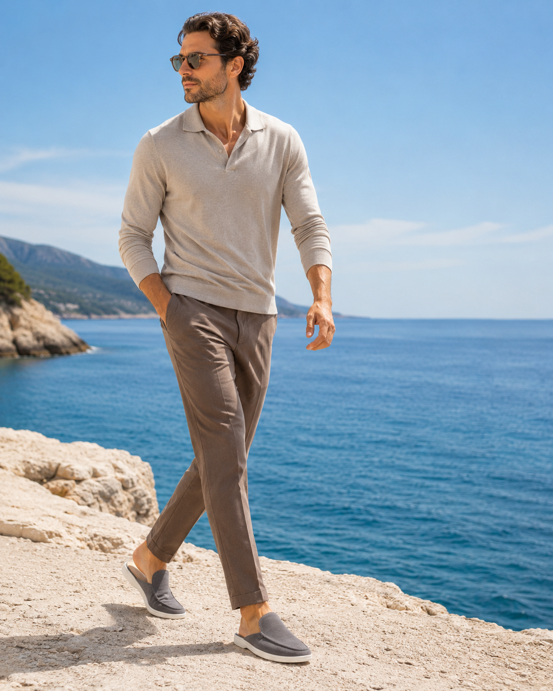 Bordeaux Moreno Mule Dark Grey