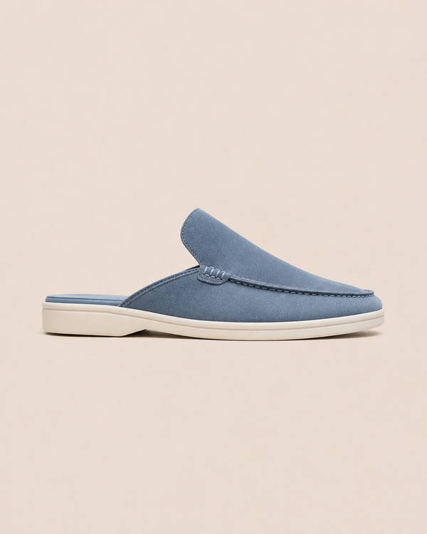 Bordeaux Moreno Mule Light Blue