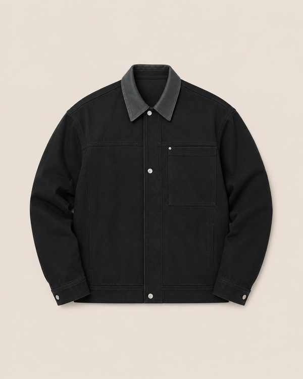 Black Nocturne Workwear Jacket