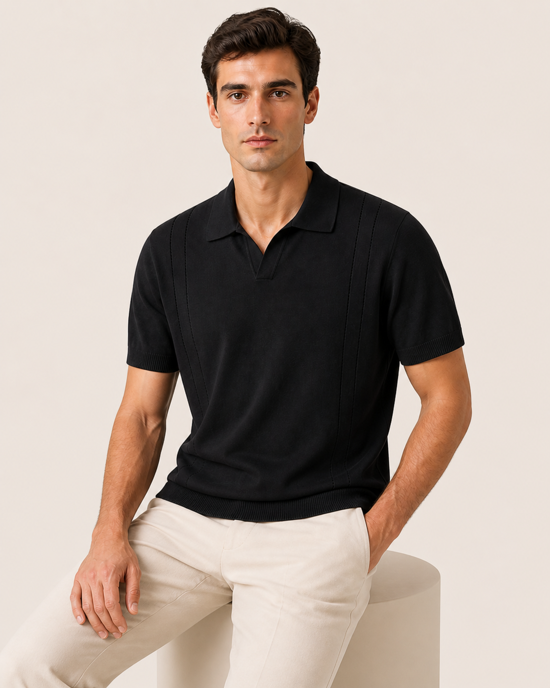 Black Riviera Polo