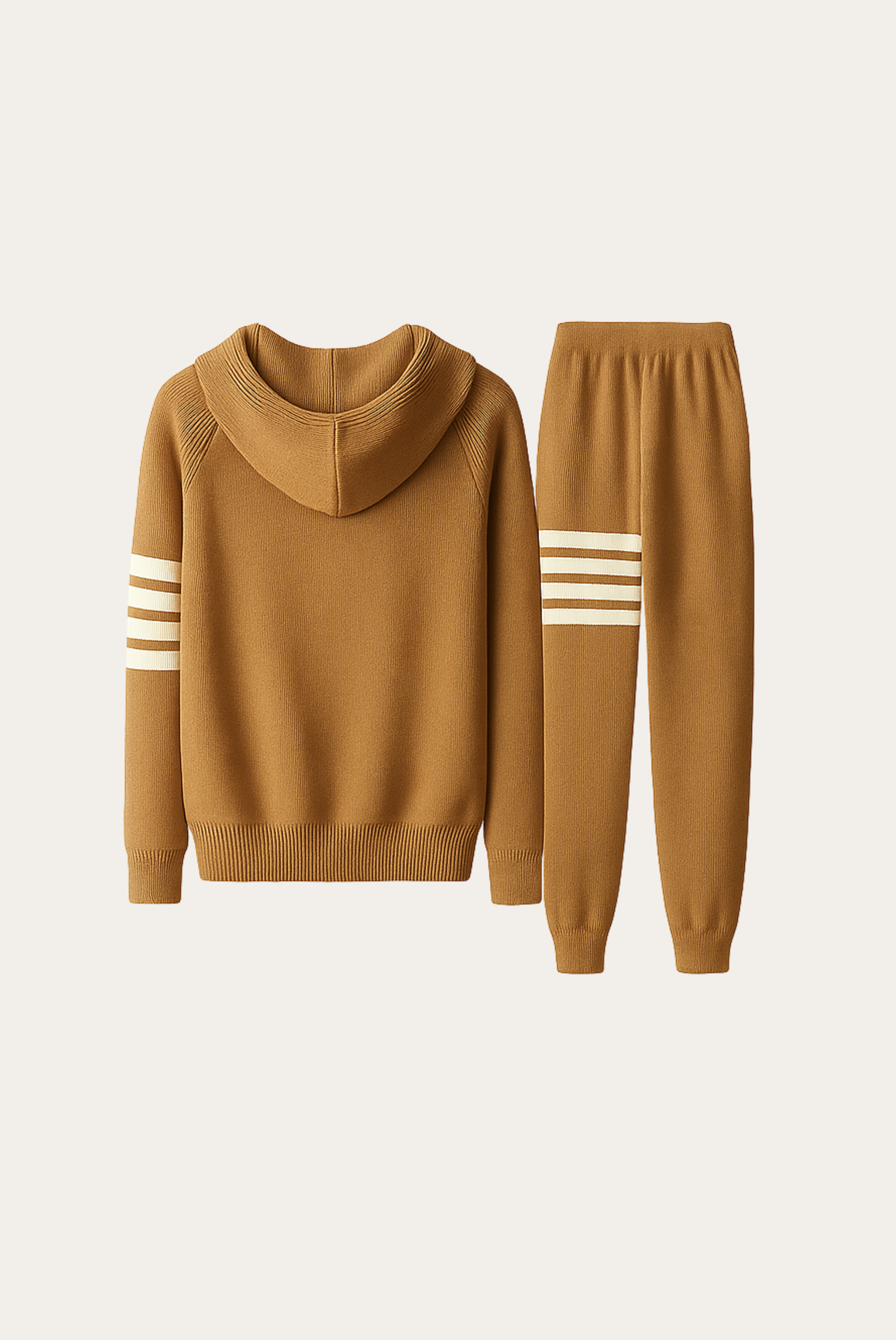 Tan Donati Wool Jogger Set