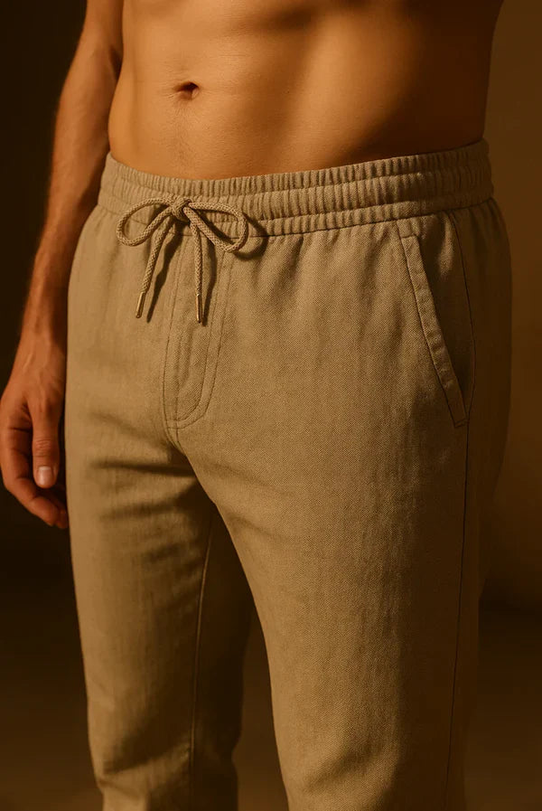 Olive Linen Trouser