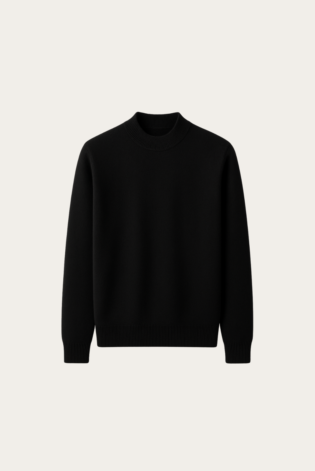 Black Wool Crewneck