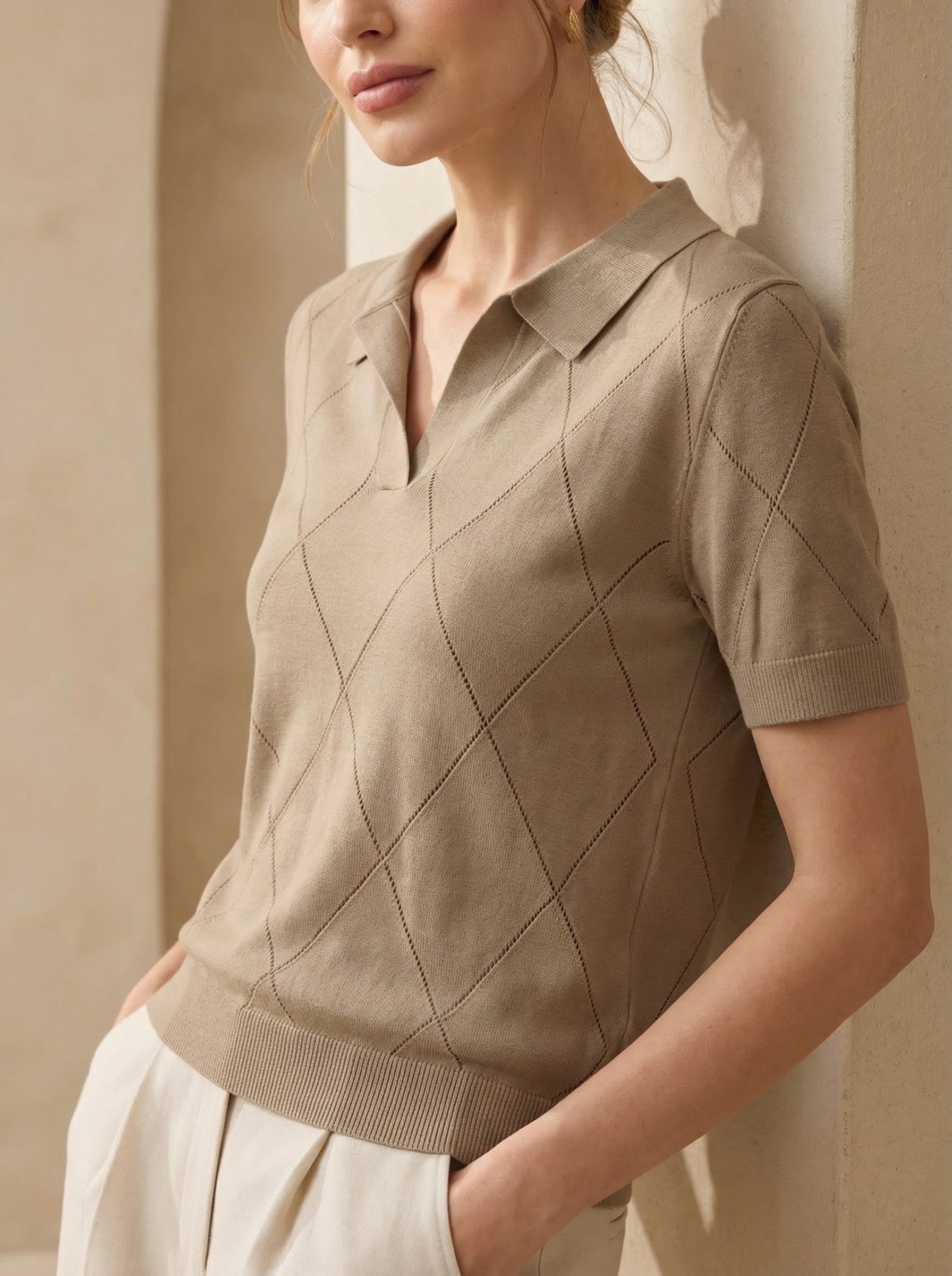 Casual Squared Elegant Women T-Shirt