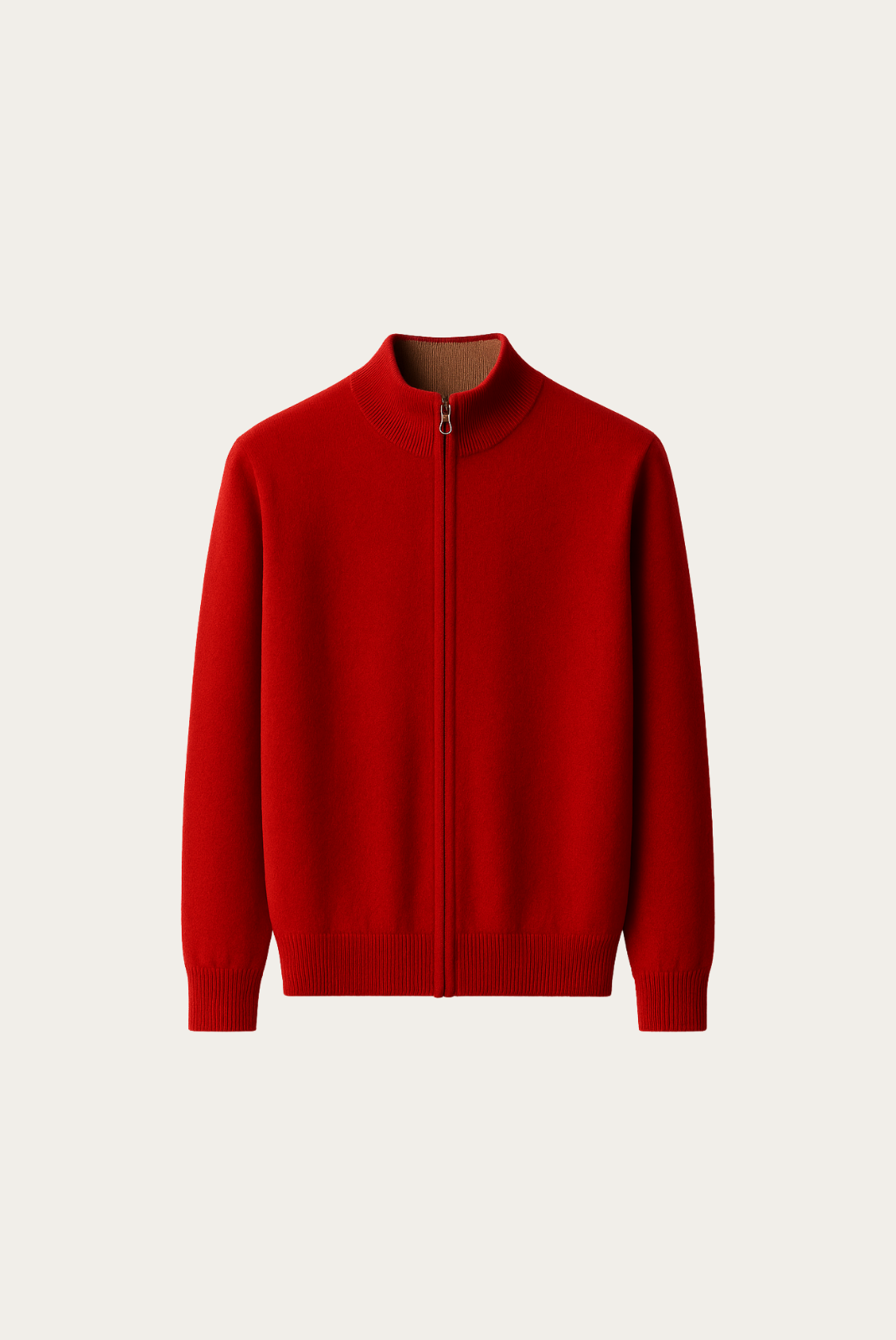 Red Inside-Out Cashmere Cardigan